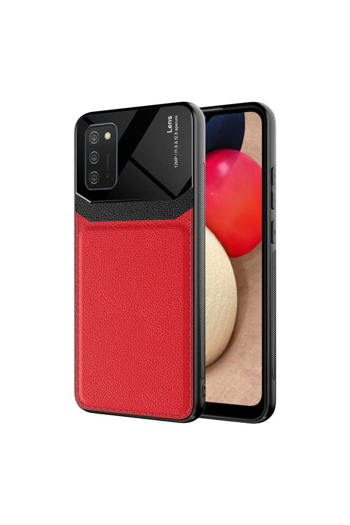 Galaxy A02S Kılıf Zore Emiks Kapak - Kırmızı