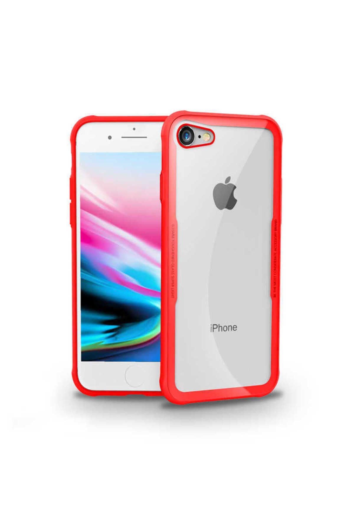 iPhone SE 2022 Uyumlu Zore Craft Arka Kılıf-Kırmızı