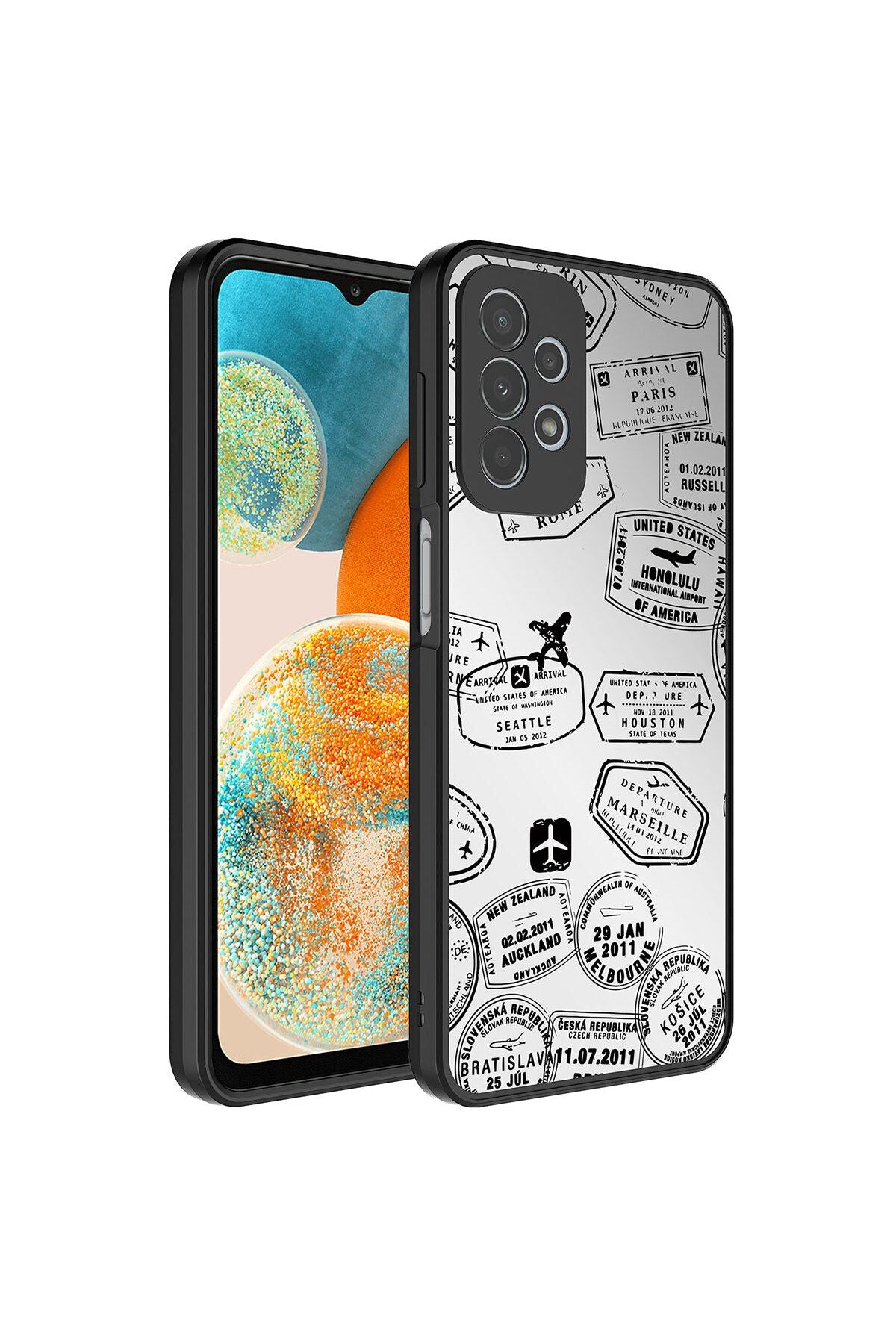 Galaxy A23 Kılıf Aynalı Desenli Kamera Korumalı Parlak Zore Mirror Kapak - Ayna