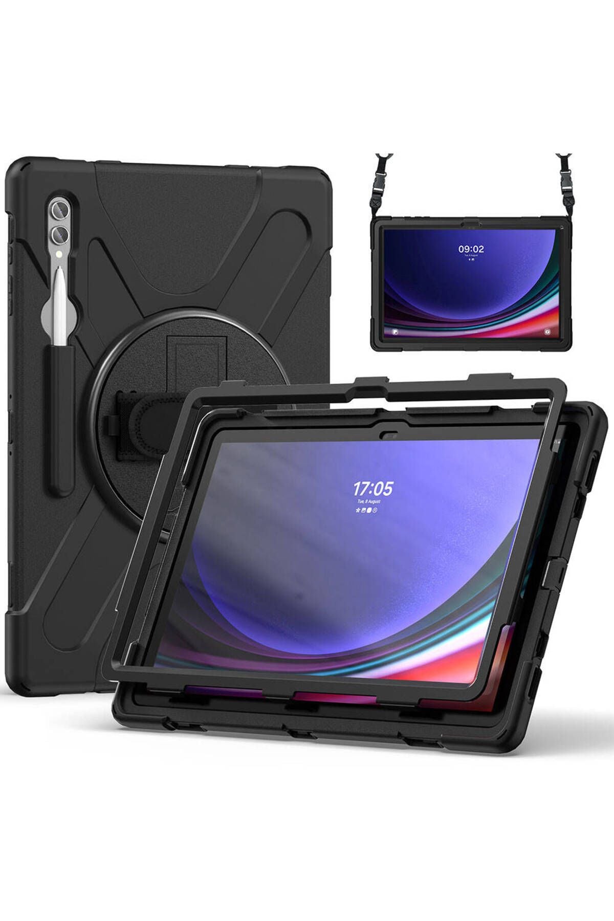 Galaxy Tab S9 Ultra Zore Defender Tablet Silikon - Siyah