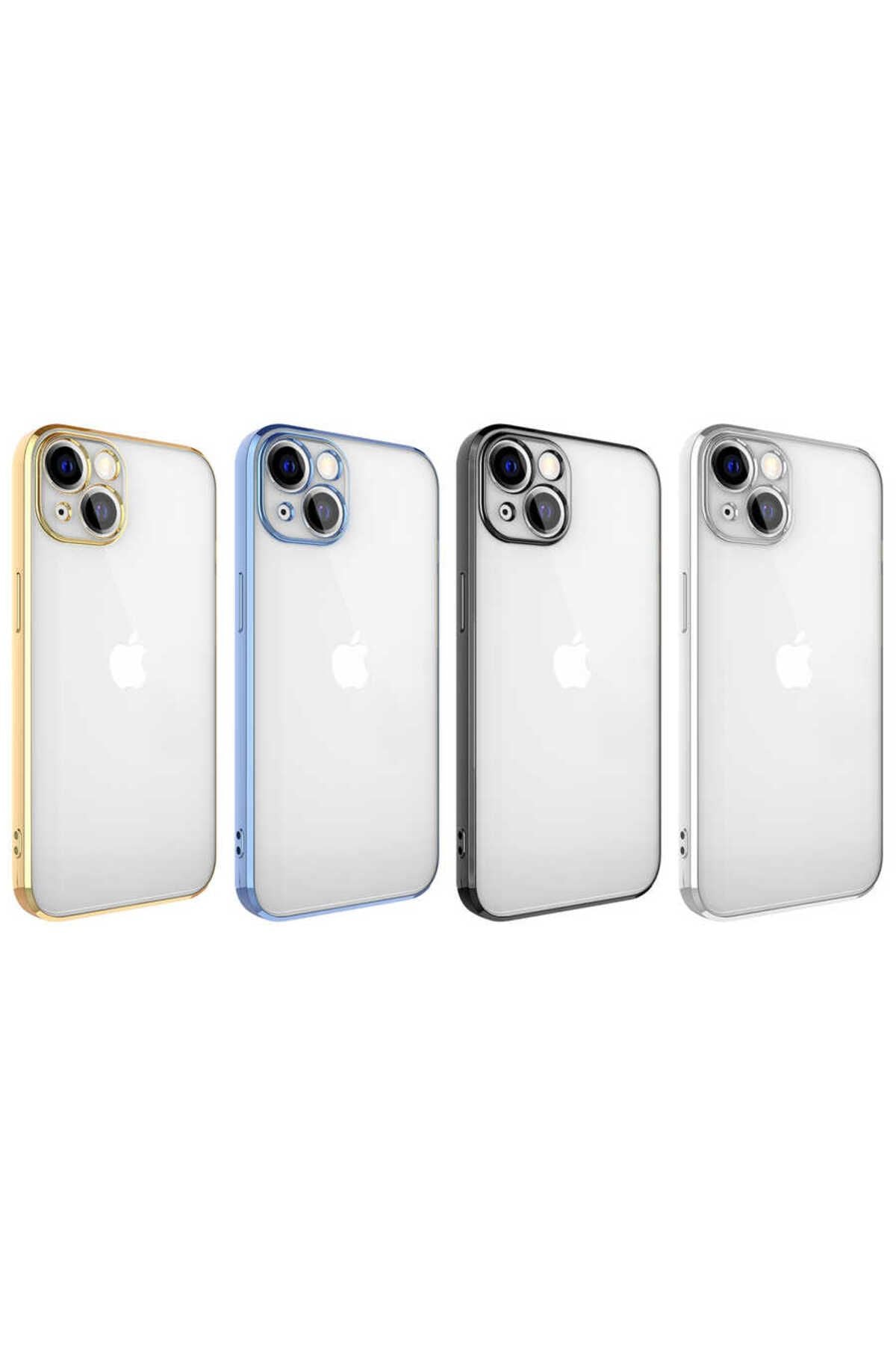 Apple iPhone 13 Kılıf Zore Glitter Full Renkli Silikon Kapak