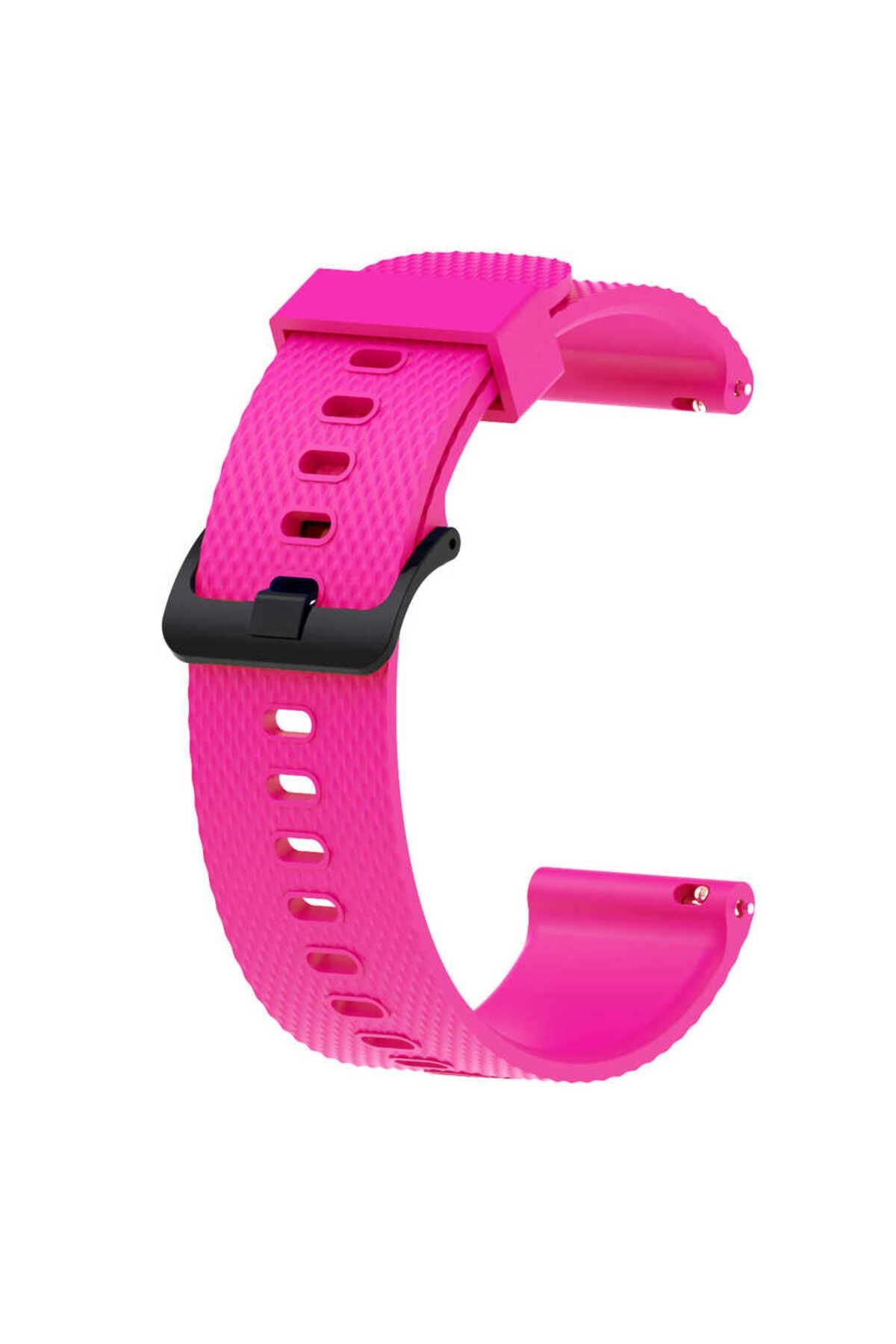 Galaxy Watch Active 2 44mm KRD-46 20mm Uyumlu Kordon-mtr-Pembe Koyu