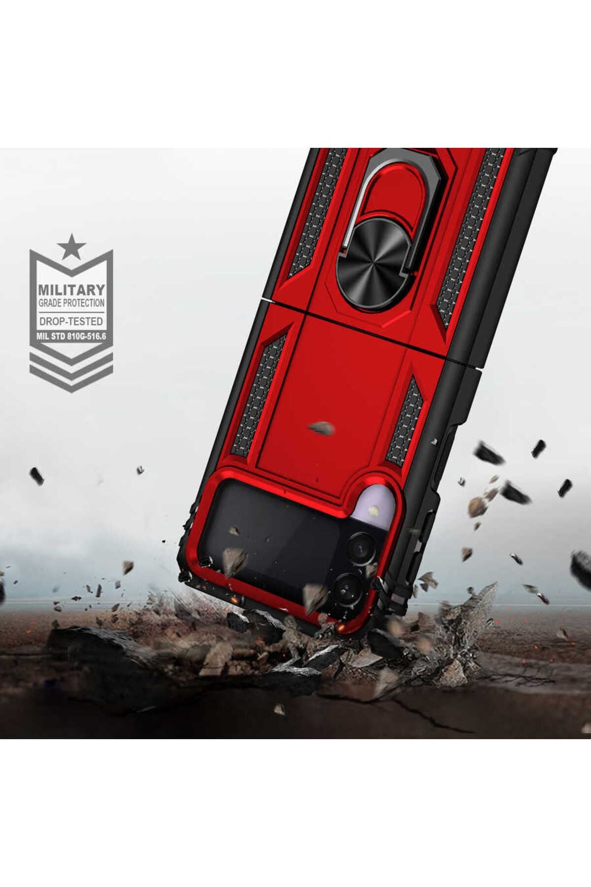 Galaxy Z Flip 3 Kılıf Zore Vega Kapak - Siyah