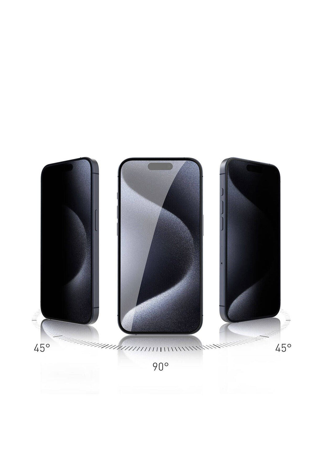 iPhone 15 Uyumlu Zore Rika Premium Privacy Temperli Cam Ekran Koruyucu