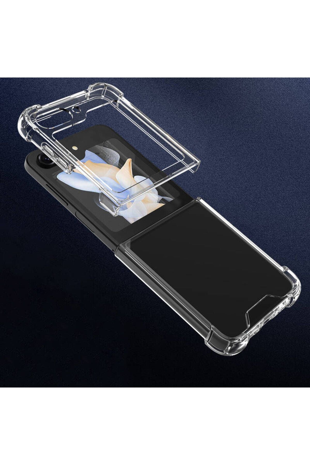 Galaxy Z Flip 5 Uyumlu Zore Nitro Anti Shock Silikon-Renksiz