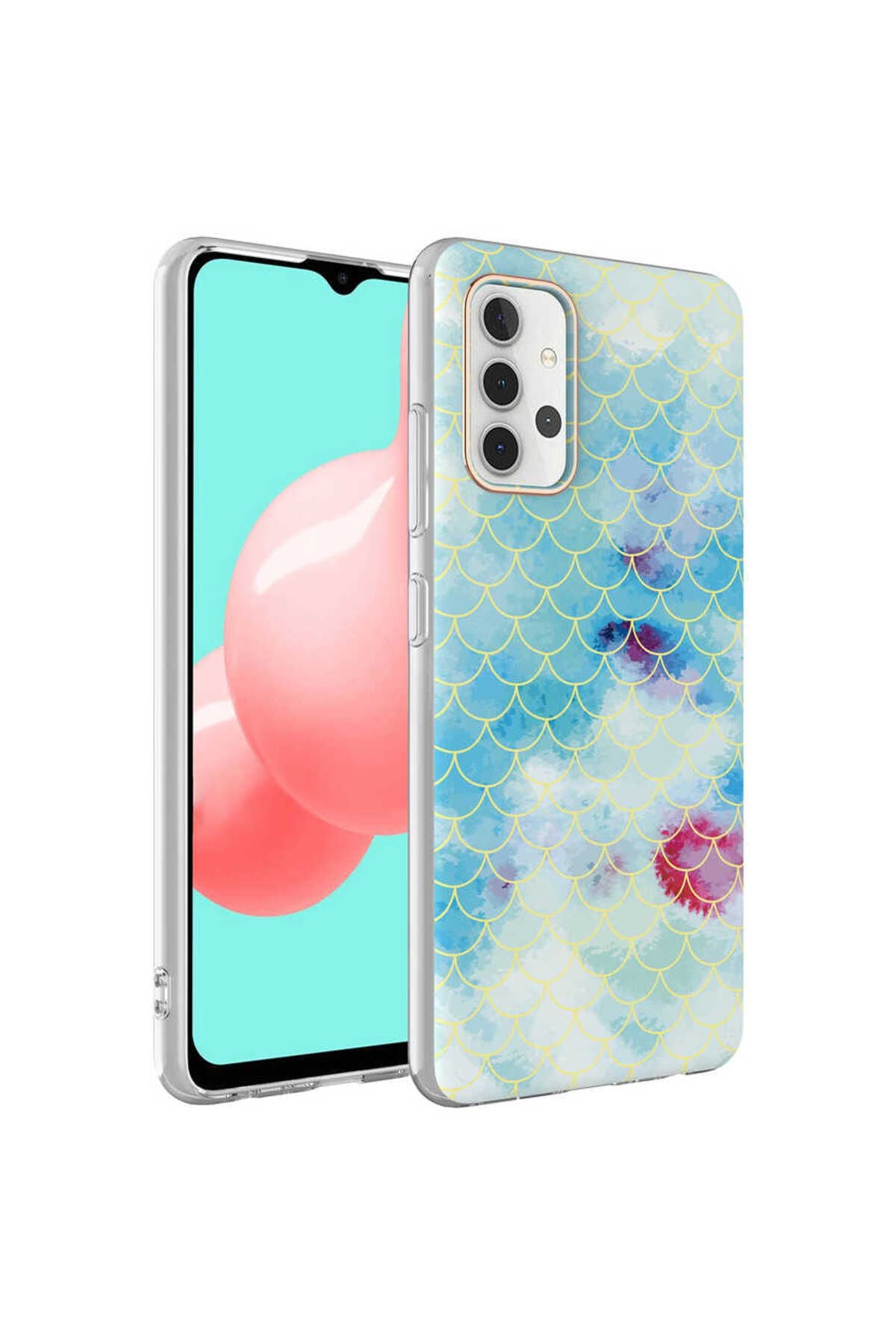 Galaxy A32 4G Kılıf RNTC Bella Kapak - Mavi