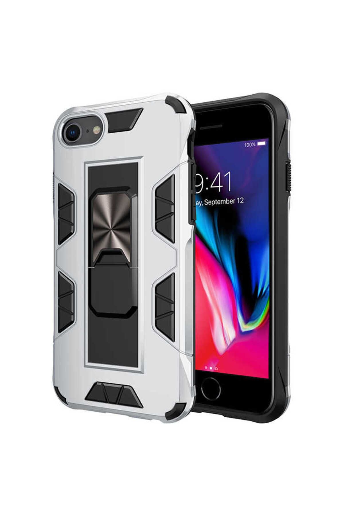 iPhone SE 2022 Kılıf Zore Volve Kapak - Gri