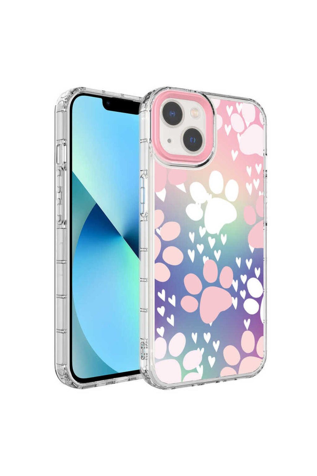 iPhone 14 Uyumlu Kamera Korumalı Renkli Desenli Sert Silikon Zore Korn Kılıf-NO7