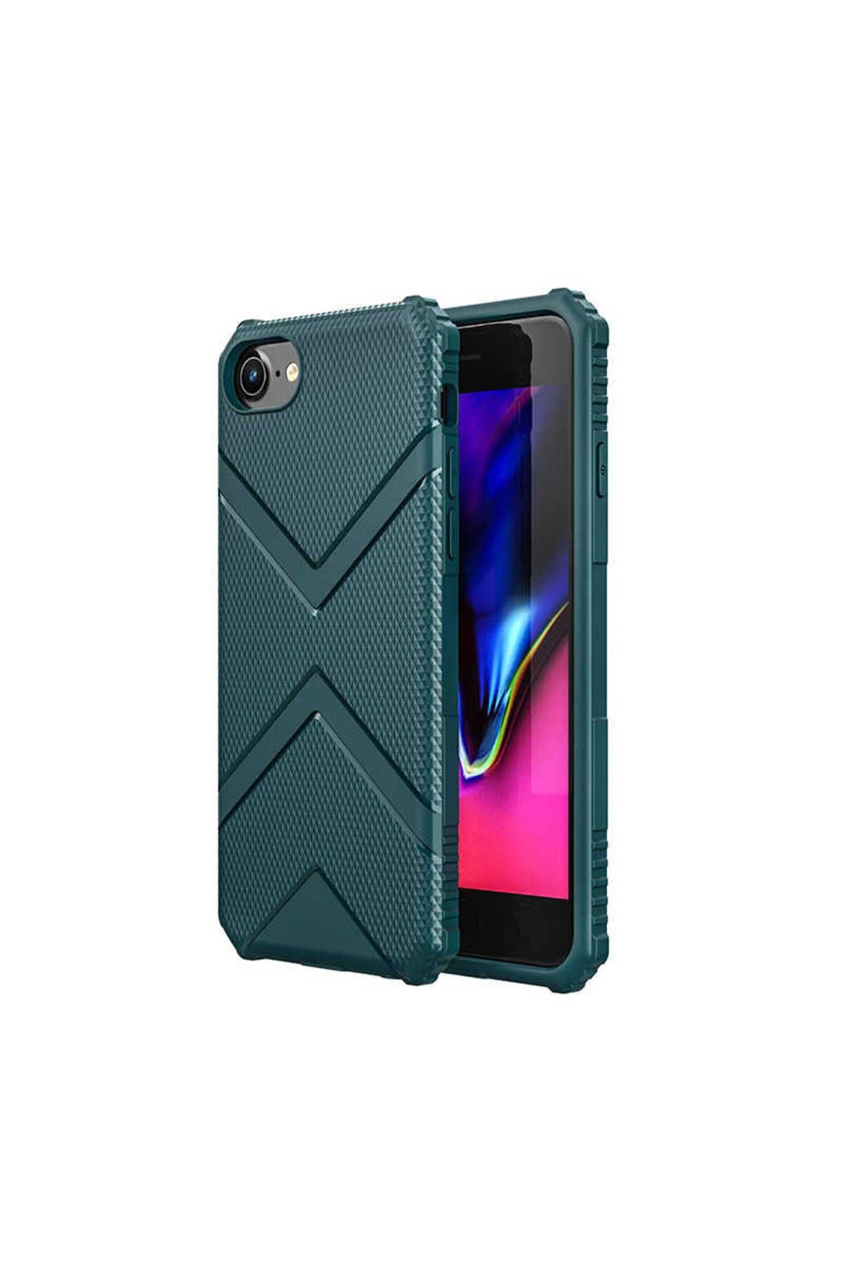 iPhone SE 2022 Uyumlu Zore Hank Silikon-Koyu Yeşil