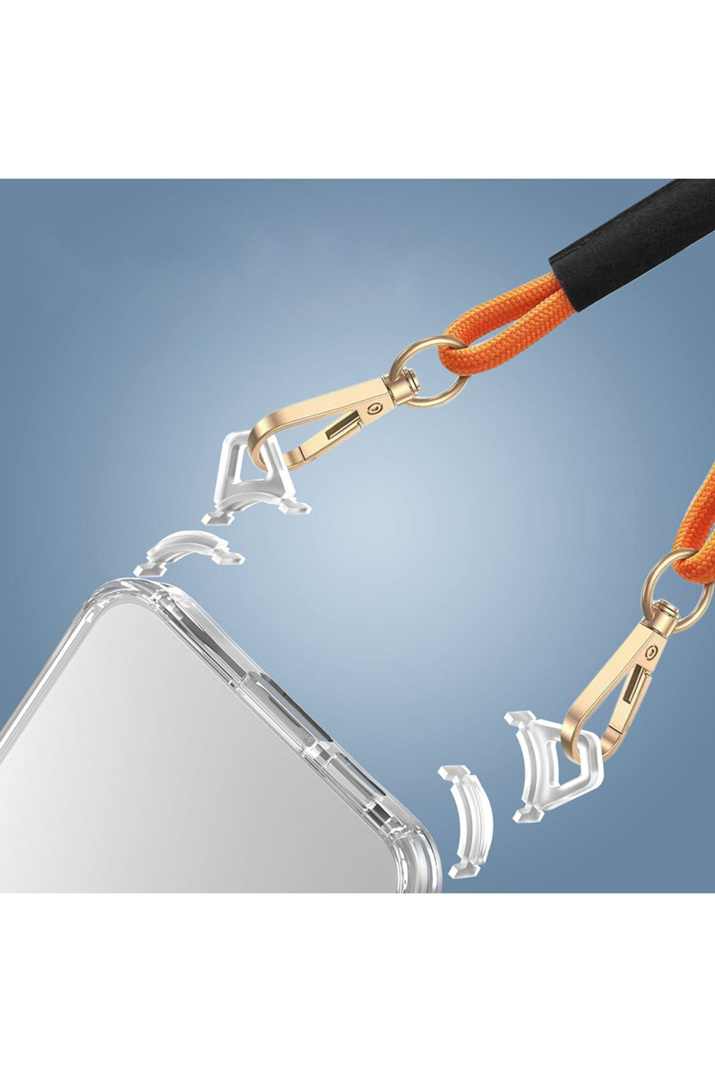 Galaxy A36 Kılıf Airbagli Takılabilir Askı Aparatlı Zore Snap Silikon Kapak - Şeffaf