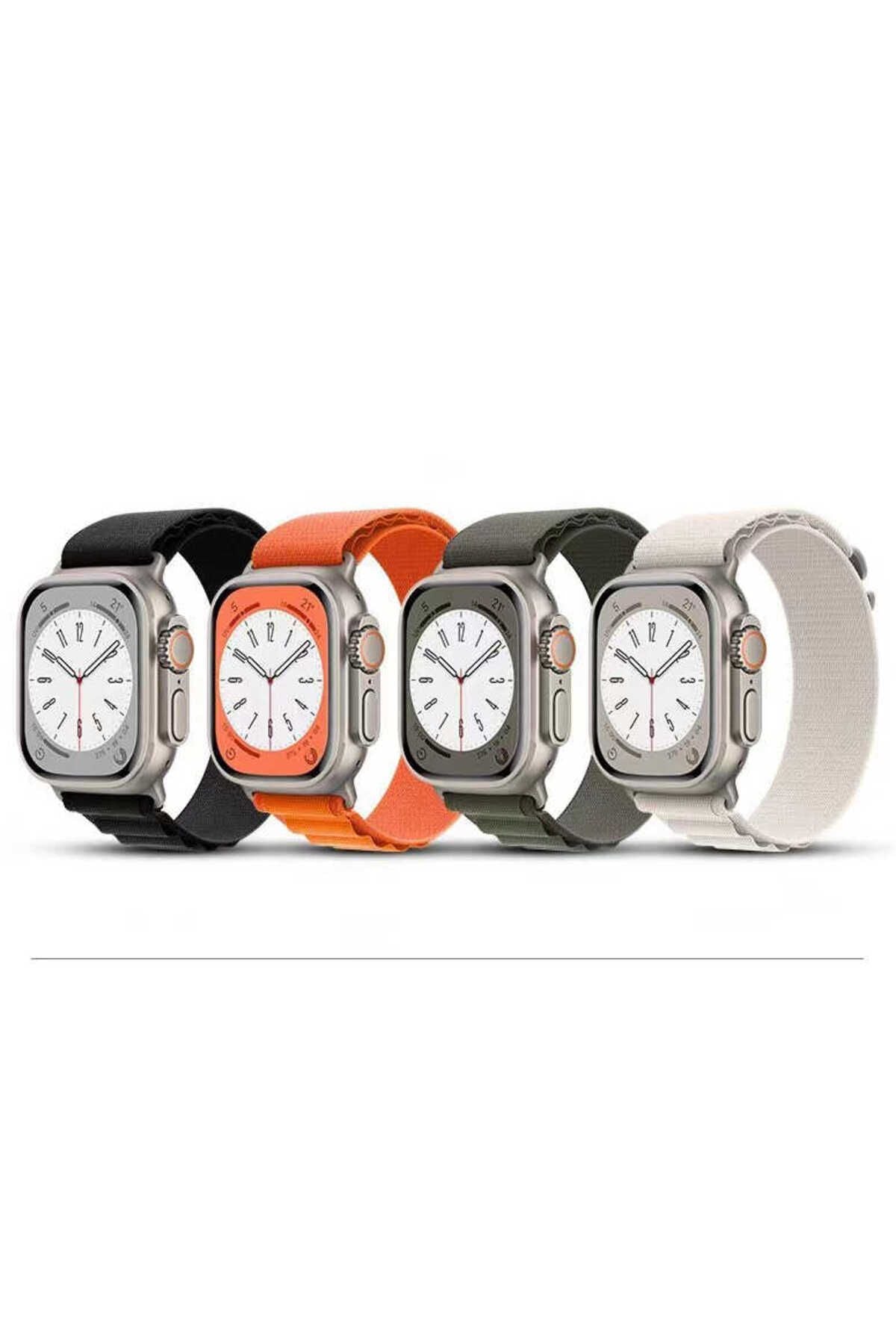 Watch Ultra 49mm Uyumlu KRD-74 Hasır Zore Kordon-Mor