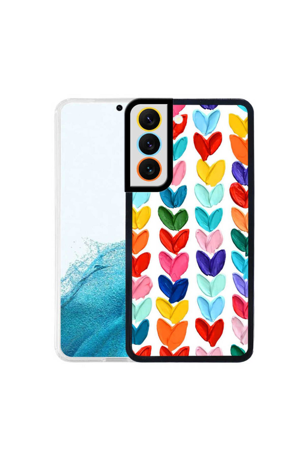 Galaxy S22 Uyumlu Zore M-Fit Desenli Kılıf-Heart No6