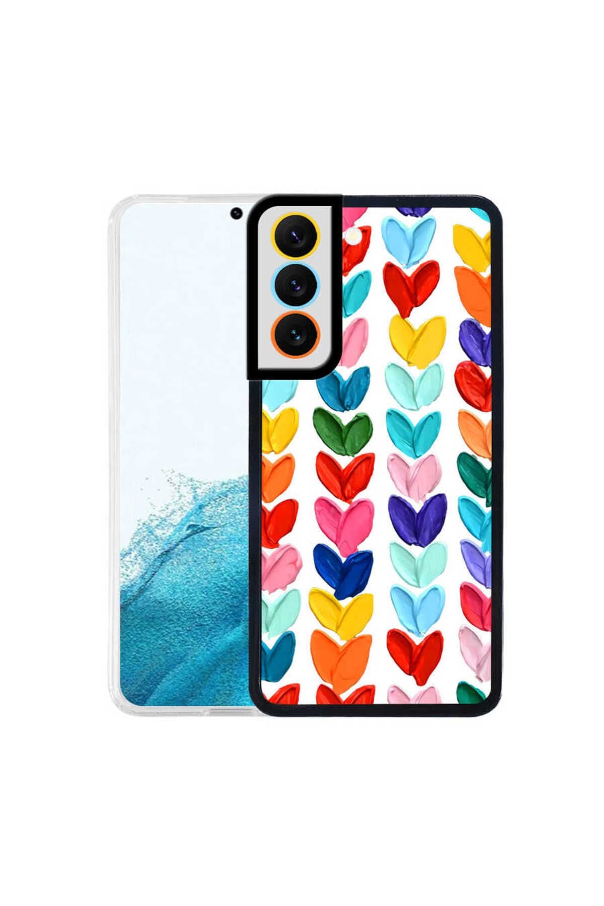 Galaxy S22 Uyumlu Zore M-Fit Desenli Kılıf-Heart No6