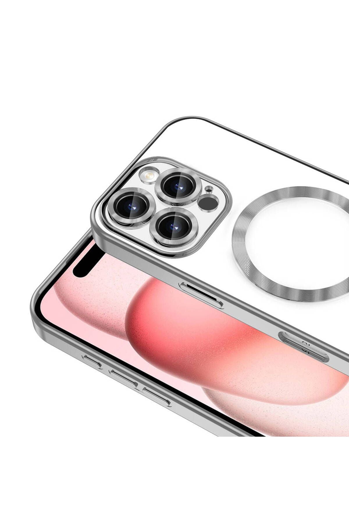 iPhone 16 Pro Kılıf Kamera Korumalı Magsafe Wireless Şarj Özellikli Zore Demre Kapak - Sierra Mavi