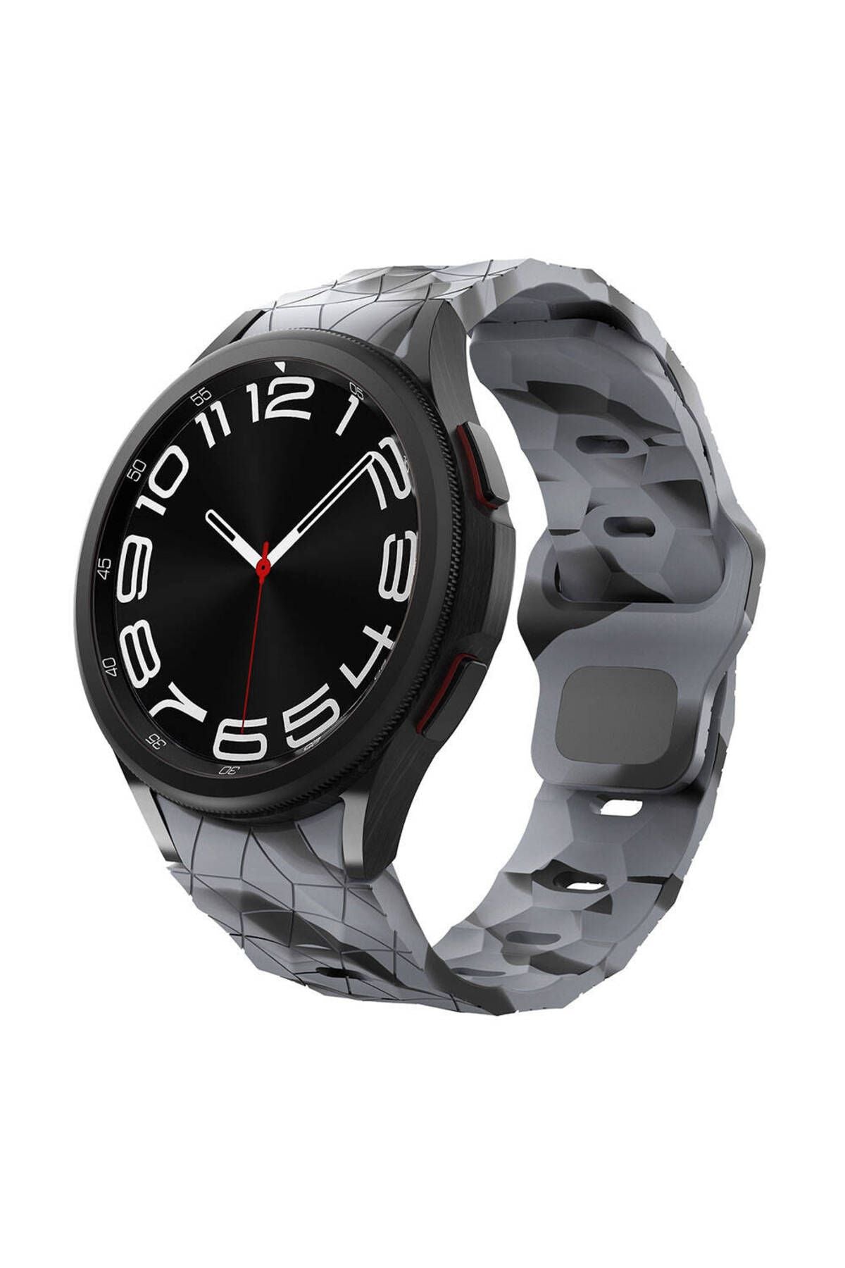 Galaxy Watch 6 44mm Zore KRD-116 20mm Futbol Desenli Spor Tasarımlı Silikon Kordon-Lacivert