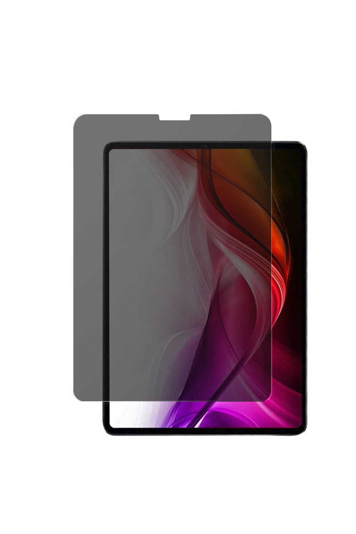 iPad Pro 12.9 2021 (5.Nesil) Uyumlu Zore Tablet Privacy Temperli Cam Ekran Koruyucu-Siyah