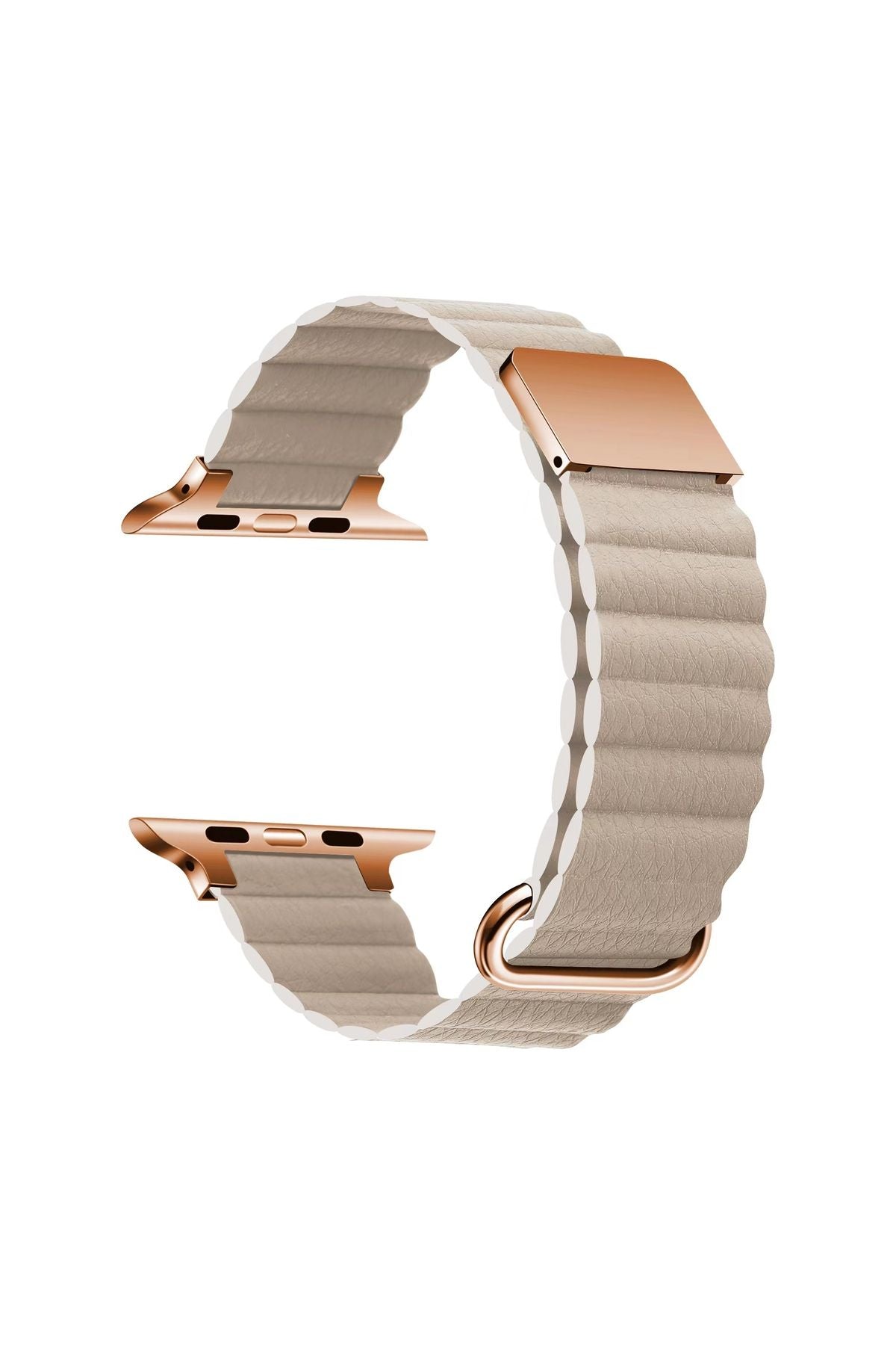 Watch Ultra 49mm Uyumlu KRD-78 PU Deri Kordon Strap Kayış CLO- Turuncu