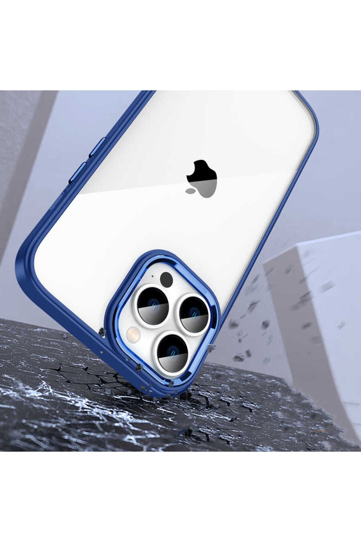 iPhone 14 Pro Uyumlu Zore Flora Kılıf-Lacivert