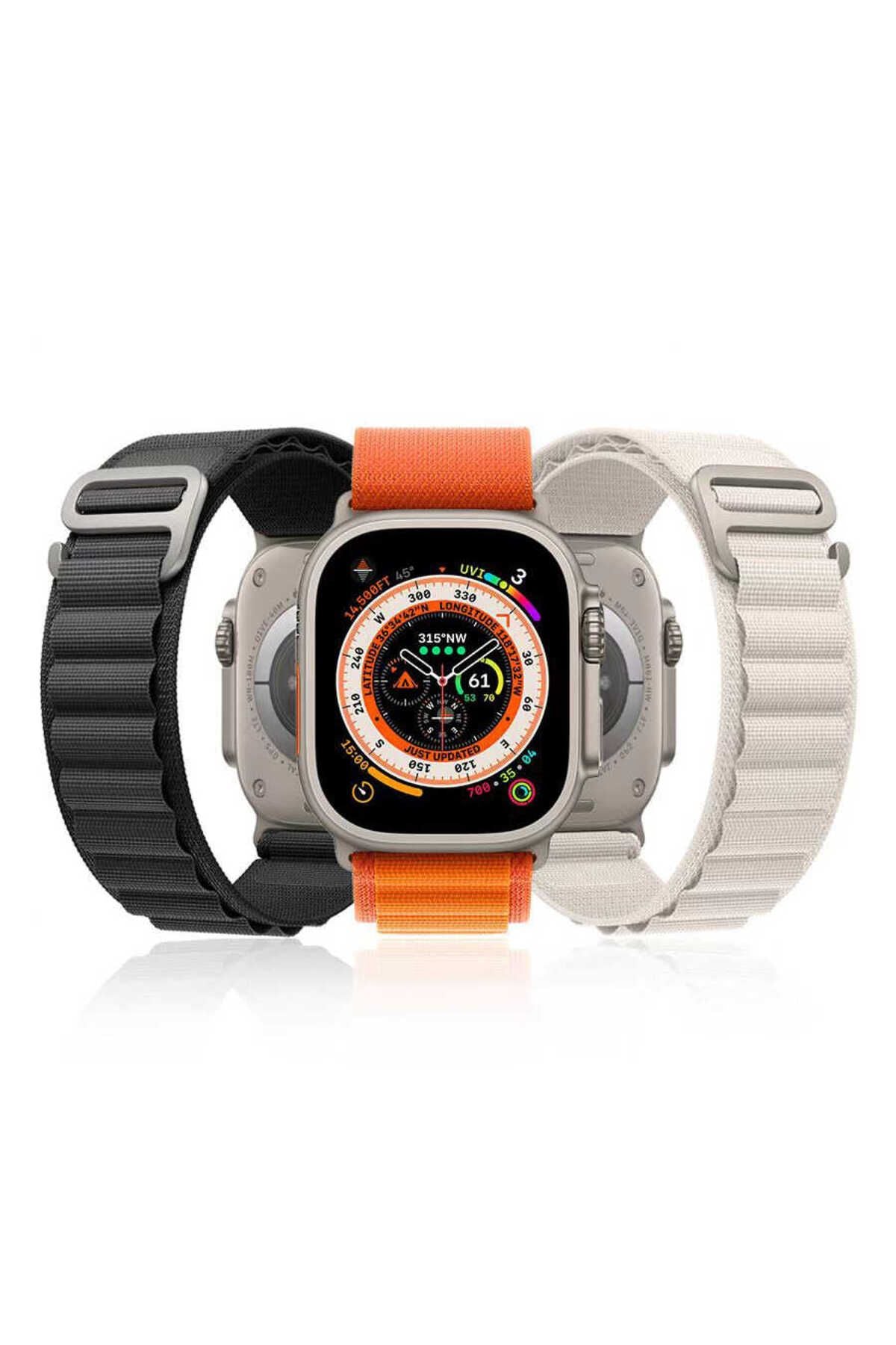 Watch Ultra 49mm Uyumlu KRD-74 Hasır Zore Kordon-Mor