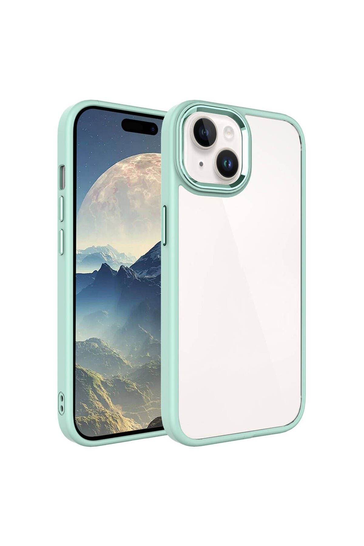 iPhone 15 Uyumlu Zore Krom Kılıf-Yeşil