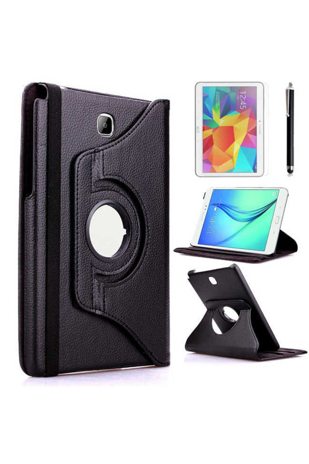 Galaxy Tab A 10.1 2016 P580  Uyumlu Zore Dönebilen Standlı Kılıf-Mor