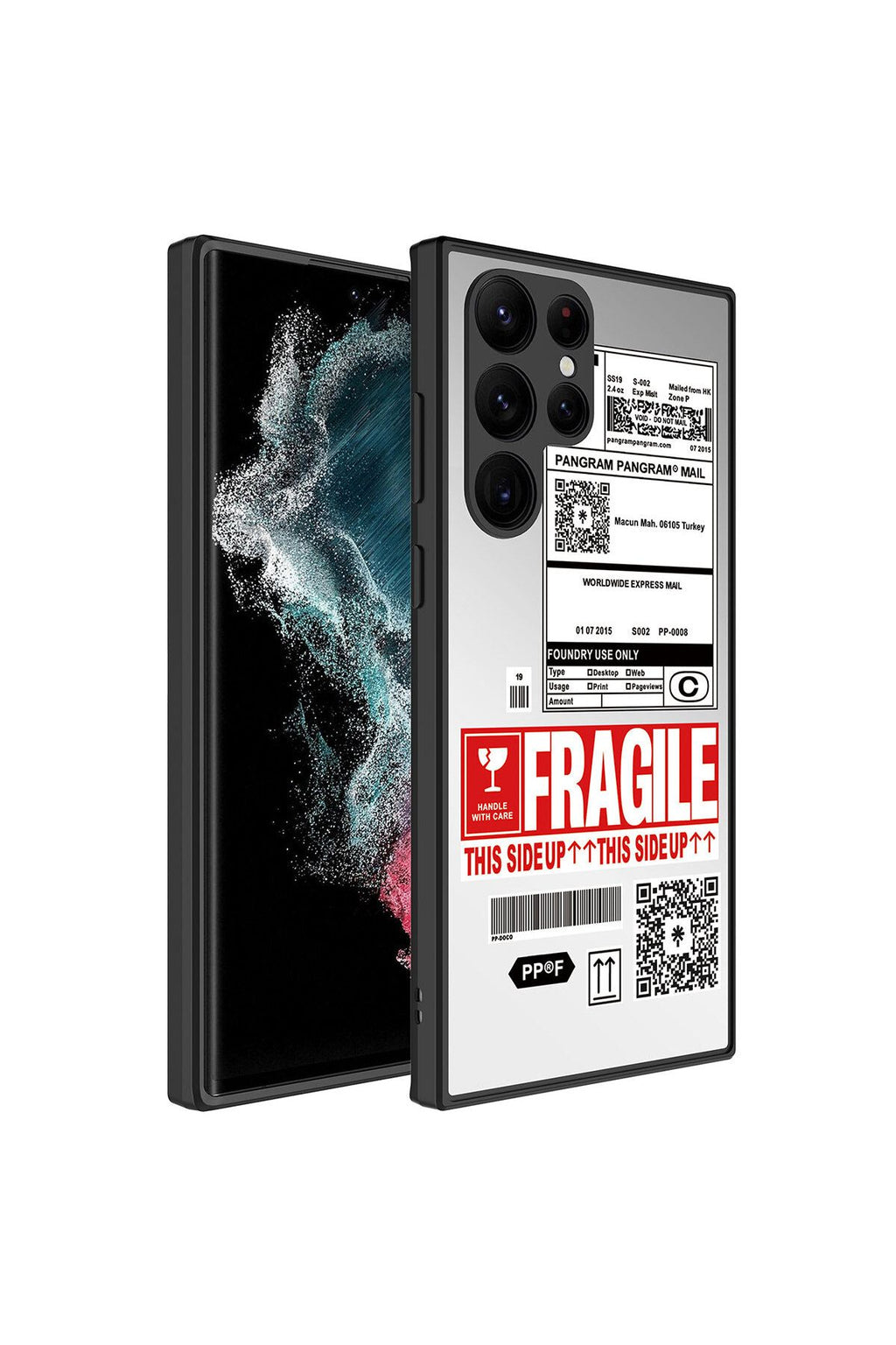 Galaxy S23 Ultra Uyumlu Aynalı Desenli Kamera Korumalı Parlak MİY Mirror Telefon Kılıfı-Fragile