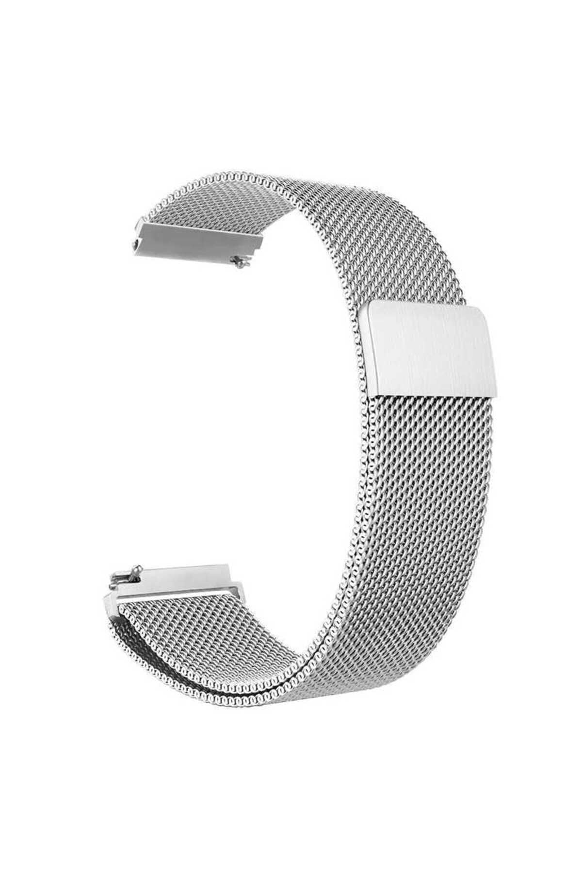 Galaxy Watch 46mm (22mm) Uyumlu KRD-12 Metal Zore Kordon-Gümüş