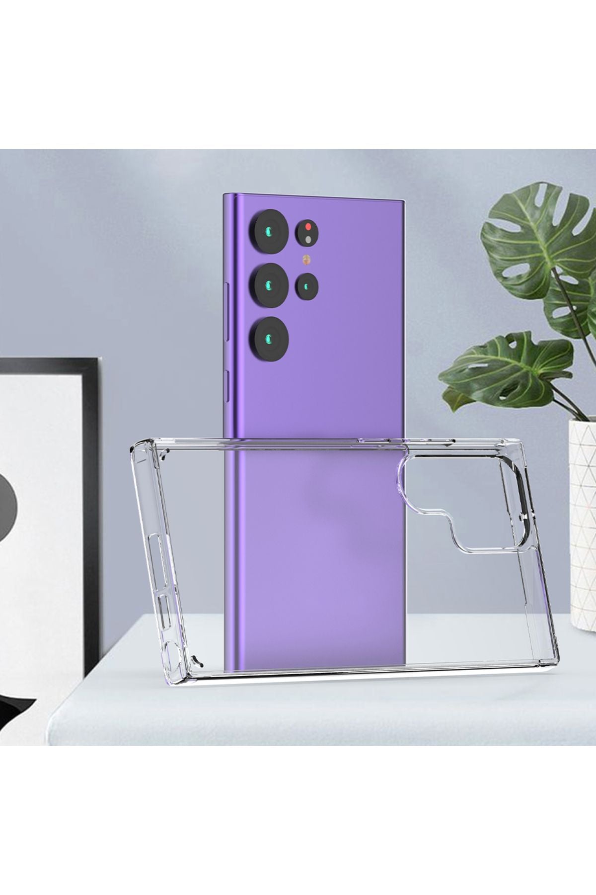 Galaxy S23 Ultra Uyumlu Zore Coss Kılıf-Renksiz