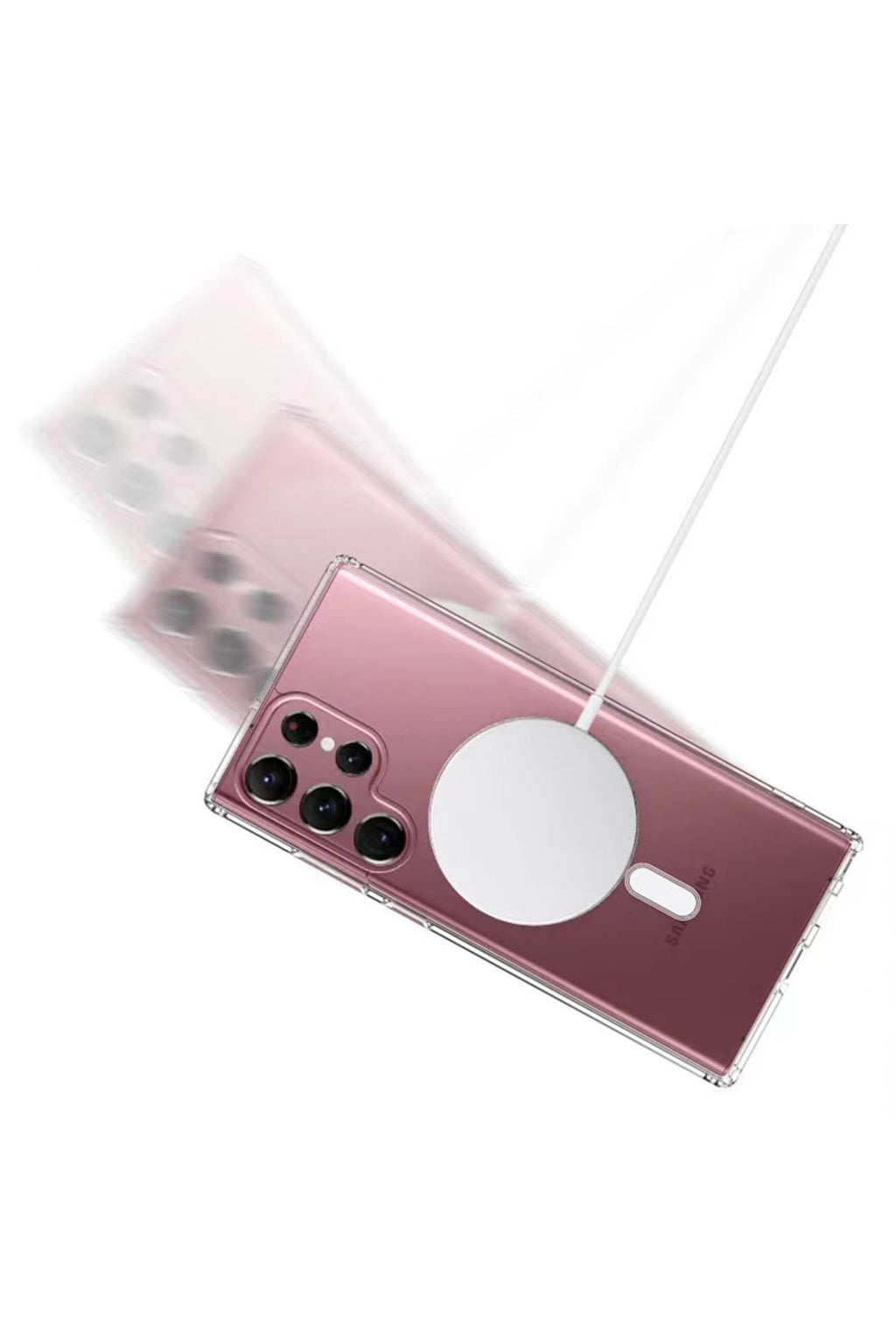 Galaxy S23 Ultra Uyumlu Zore Tacsafe Wireless Kılıf-Renksiz