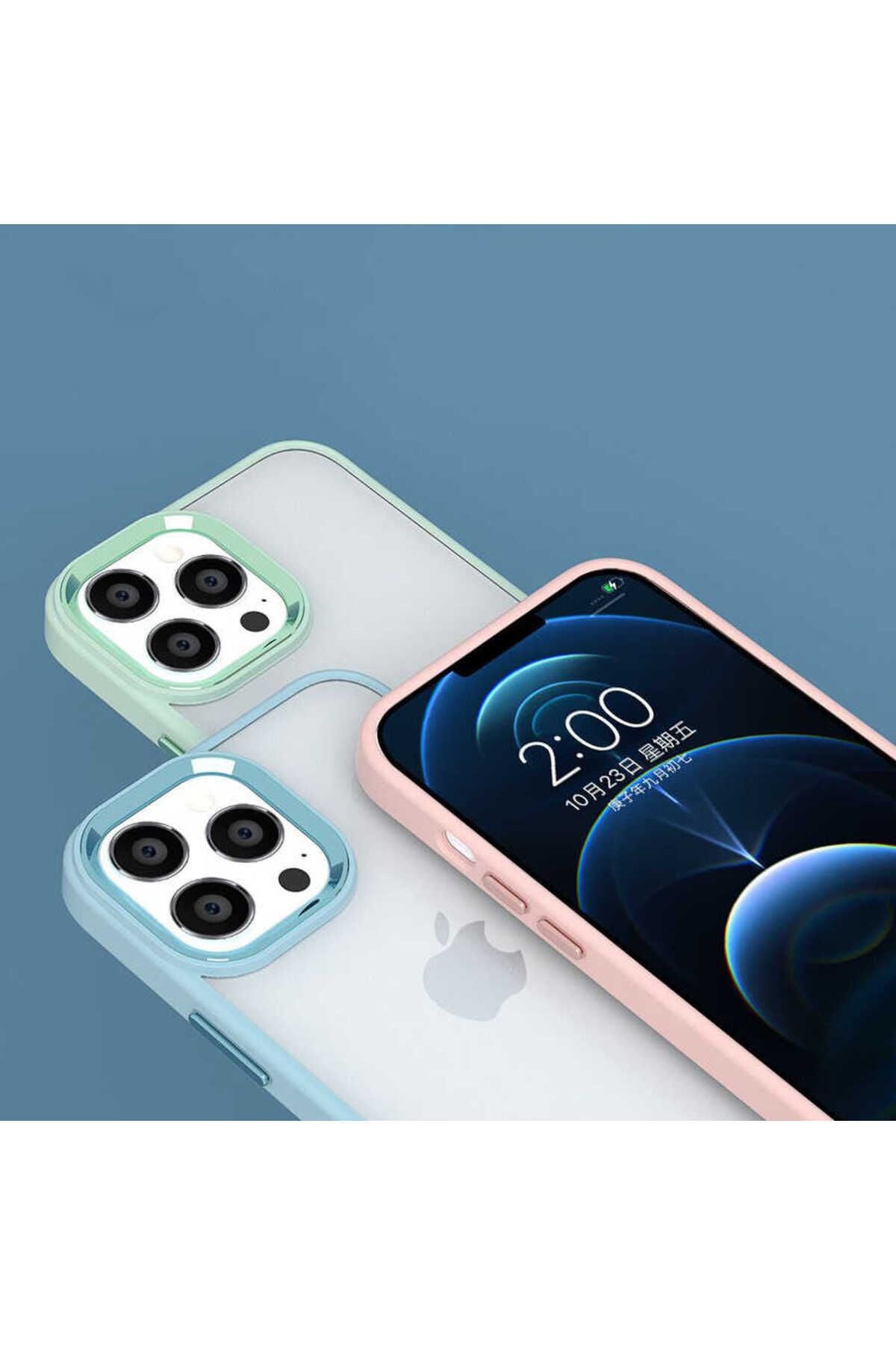 iPhone 14 Pro Uyumlu Zore Krom Kılıf-Koyu Yeşil