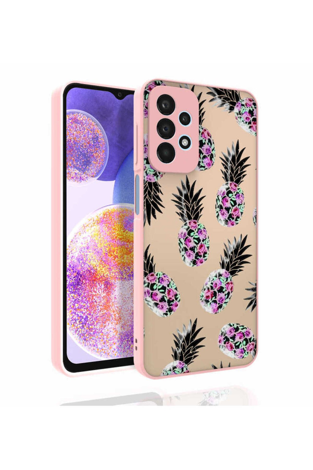 Galaxy A23 Kılıf Desenli Kamera Korumalı Parlak RNTC Nora Kapak - NO3