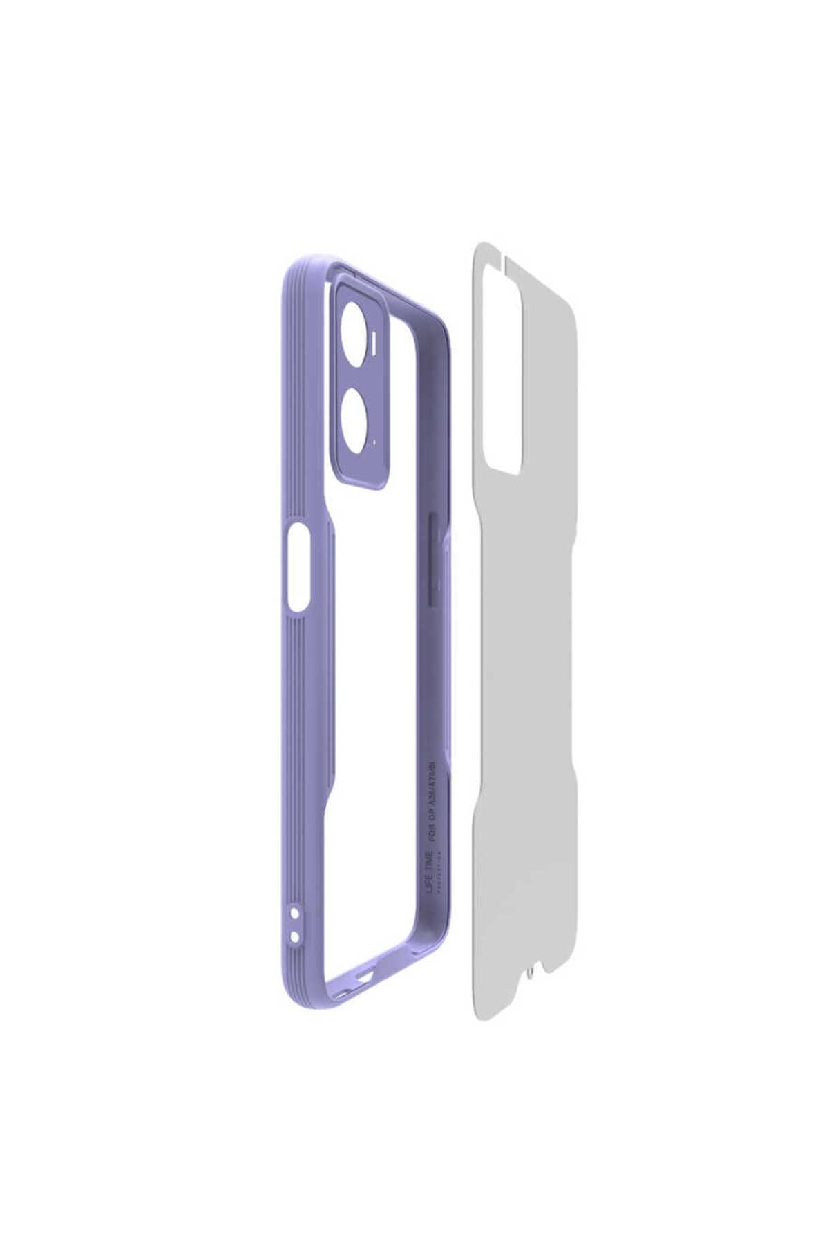 A96 4G Kılıf Zore Parfe Kapak - Mavi