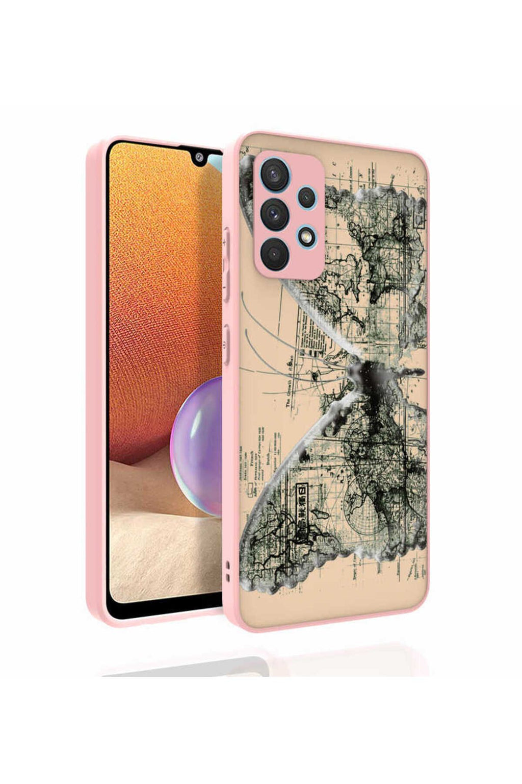 Galaxy A32 4G Kılıf Desenli Kamera Korumalı Parlak Zore Nora Kapak - NO4