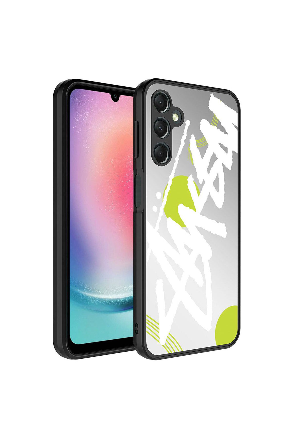 Galaxy A14 Kılıf Aynalı Desenli Kamera Korumalı Parlak Zore Mirror Kapak - Fragile