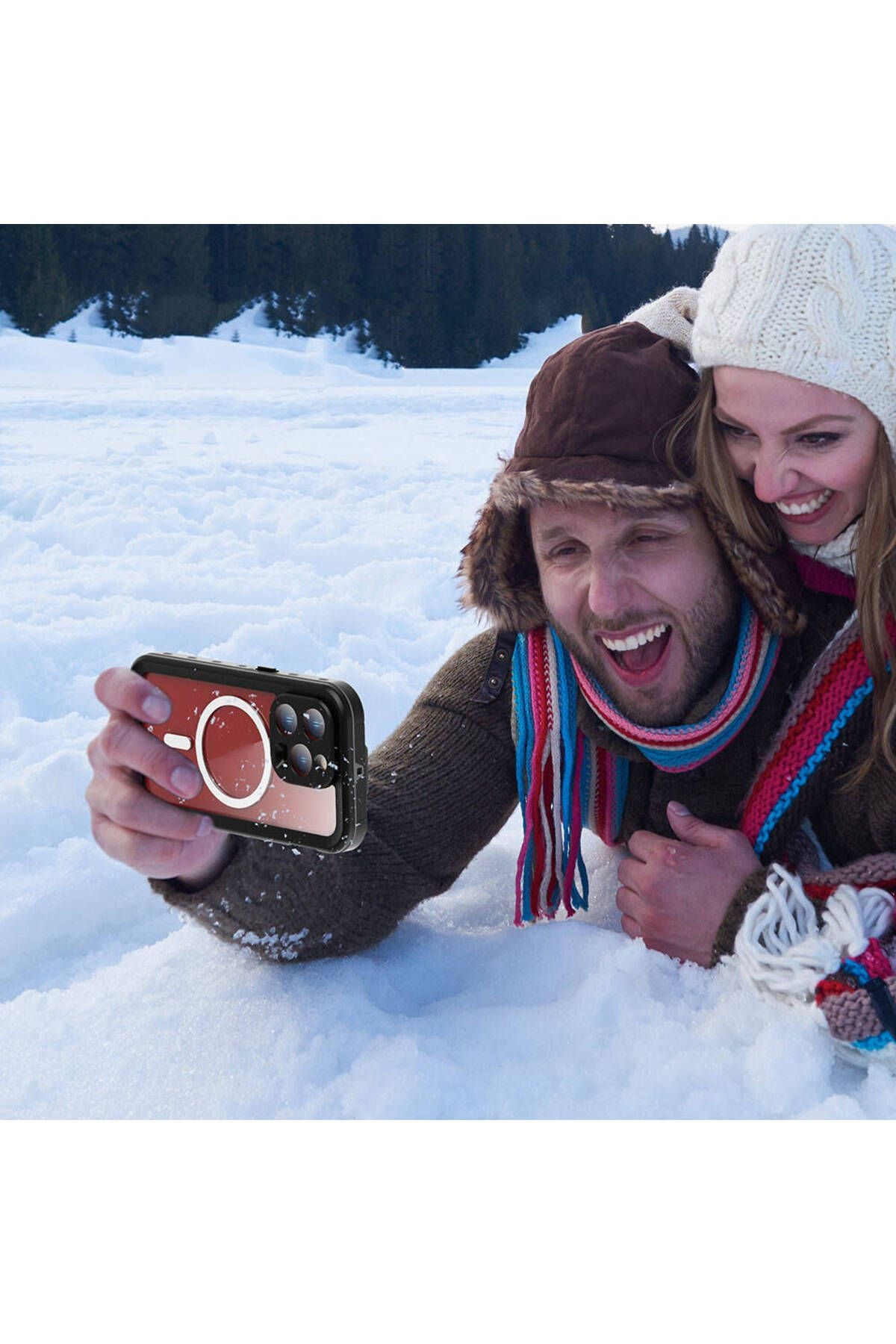 iPhone 15 Pro Uyumlu 1-1 Su Geçirmez Kılıf-Siyah