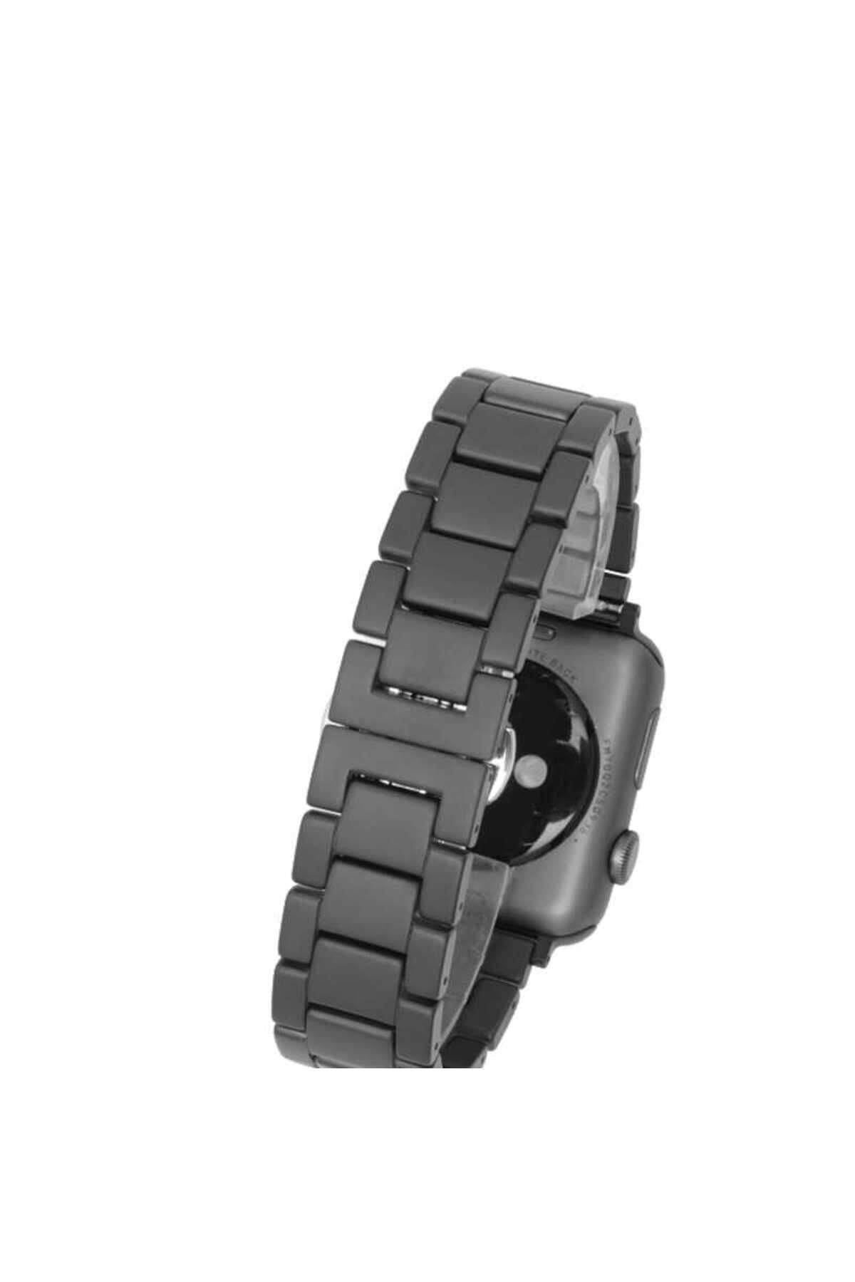 Watch Ultra 49mm Kordon Mat Seramik Metal Strap Kayış CLO- Siyah