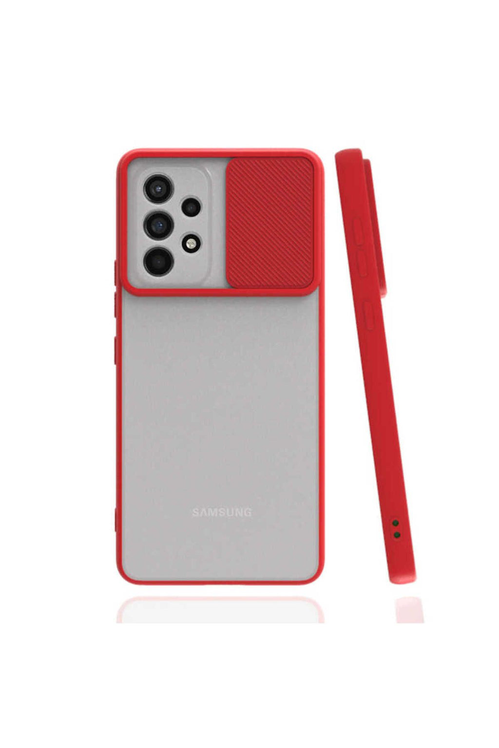 Galaxy A53 5G Kılıf Zore Lensi Kapak - Kırmızı