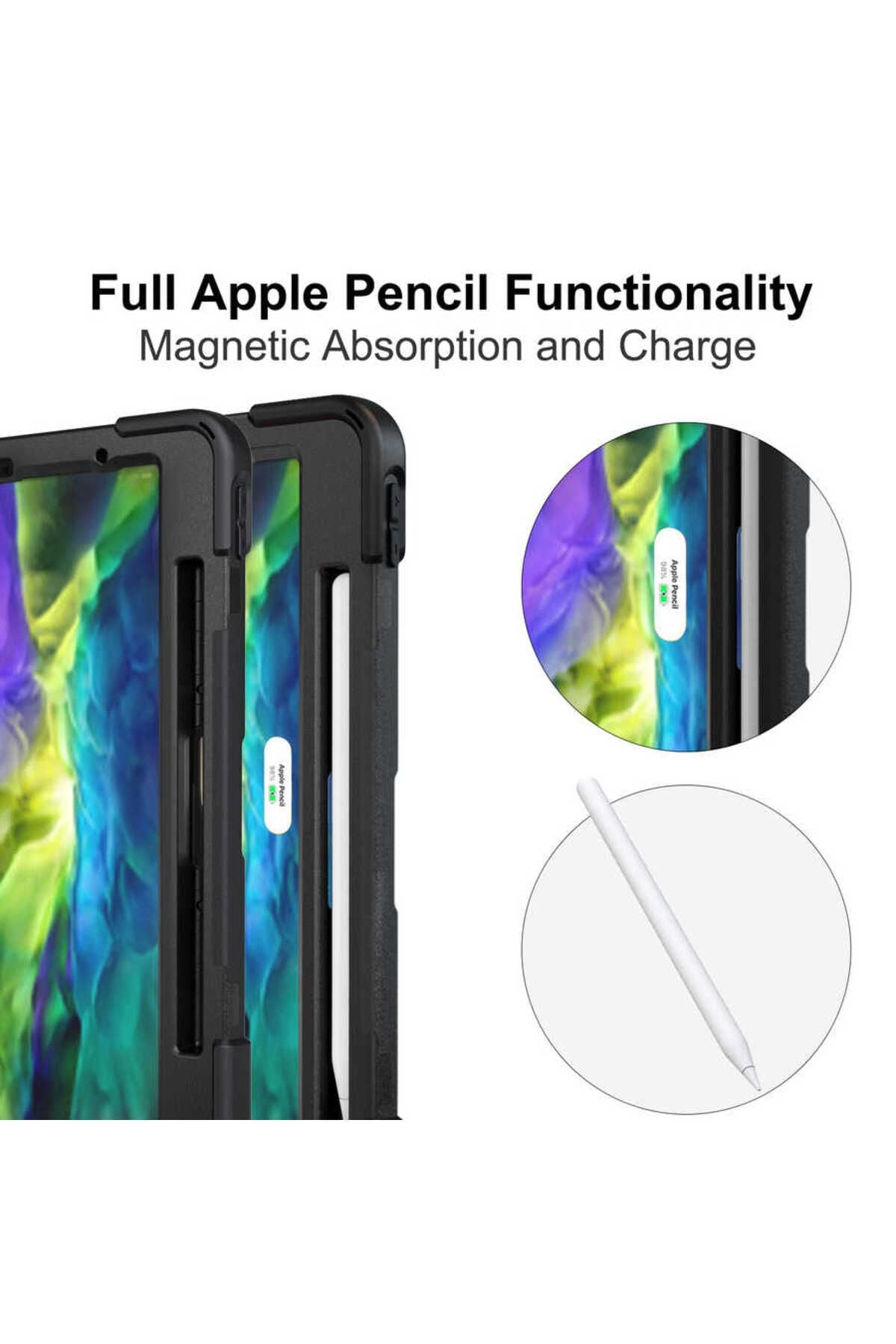 iPad Pro 11 2020 (2.Nesil) Zore Defender Tablet Silikon - Siyah