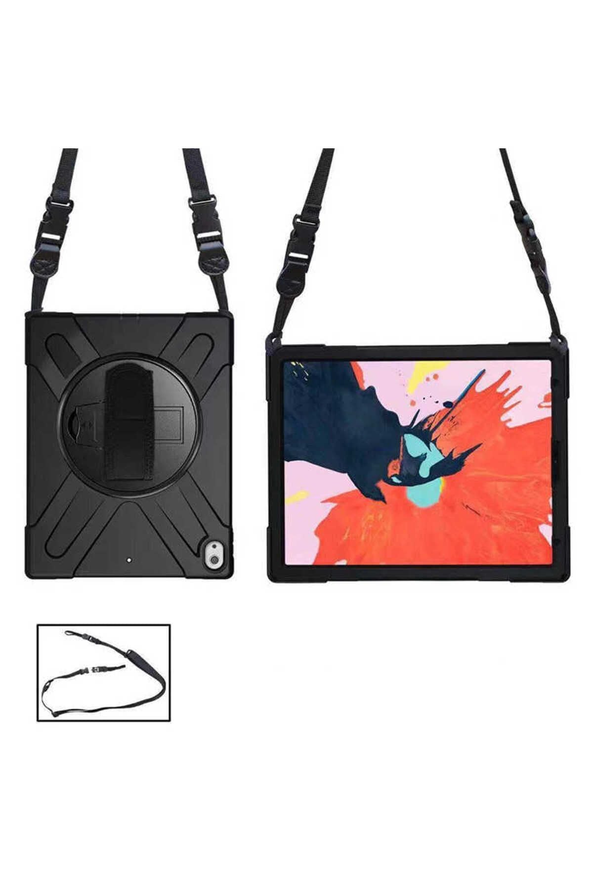 iPad Pro 12.9 2018 (3.Nesil) - Uyumlu Uyumlu Zore Defender Tablet Silikon-Siyah