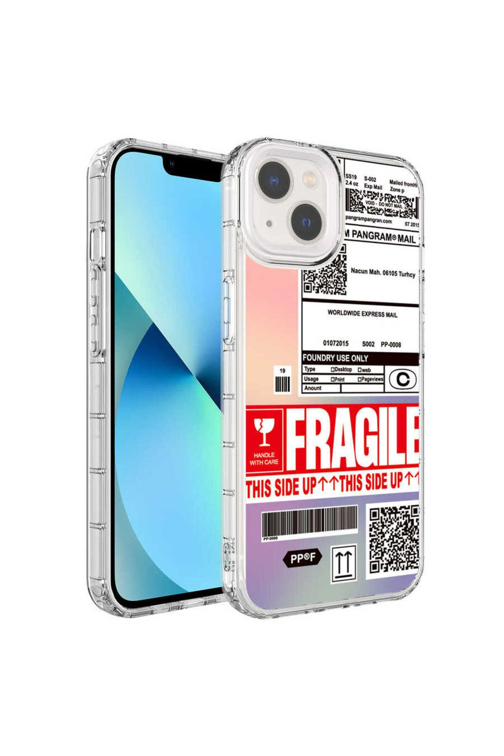 iPhone 14 Uyumlu Kamera Korumalı Renkli Desenli Sert Silikon Zore Korn Kılıf-NO5