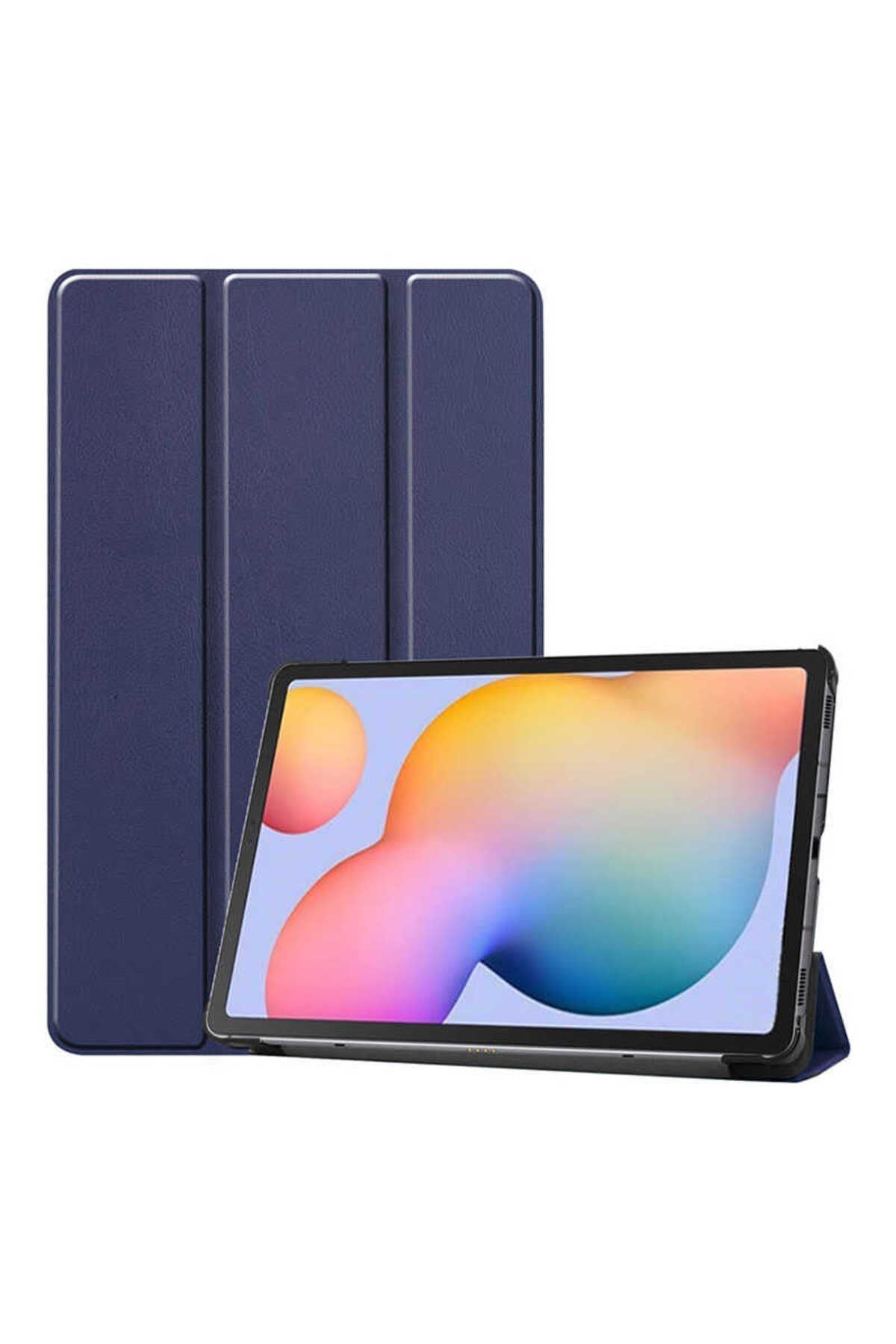 Galaxy Tab S7 T870  Uyumlu Zore Smart Cover Standlı 1-1 Kılıf-Lacivert
