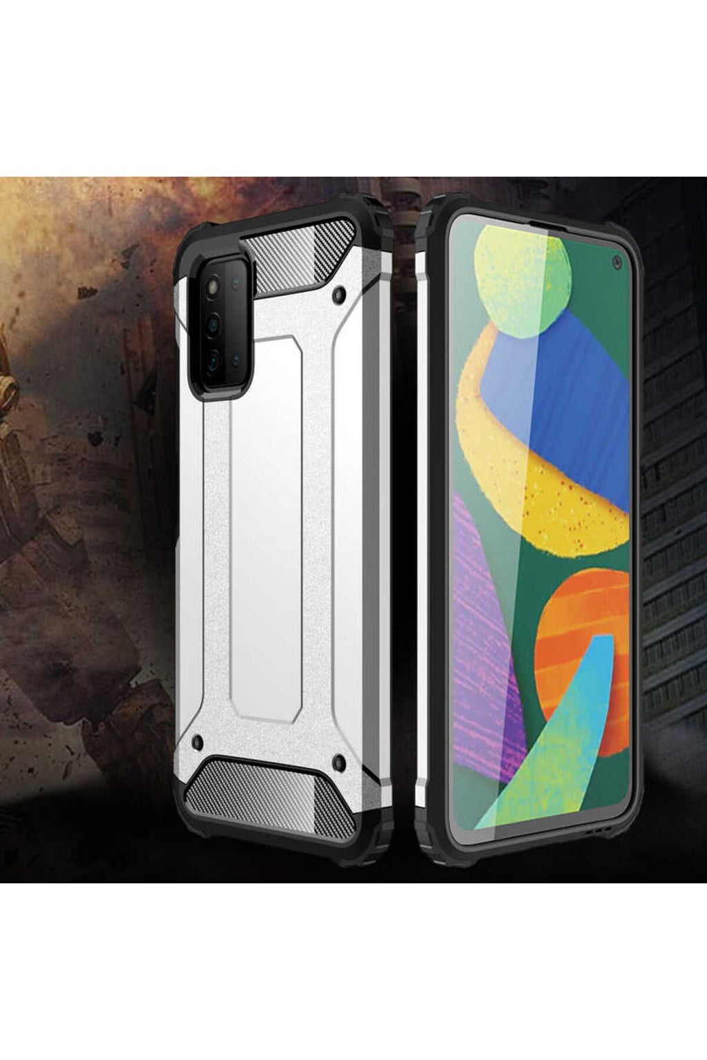 Galaxy A03S Kılıf Zore Crash Silikon Kapak - Gold