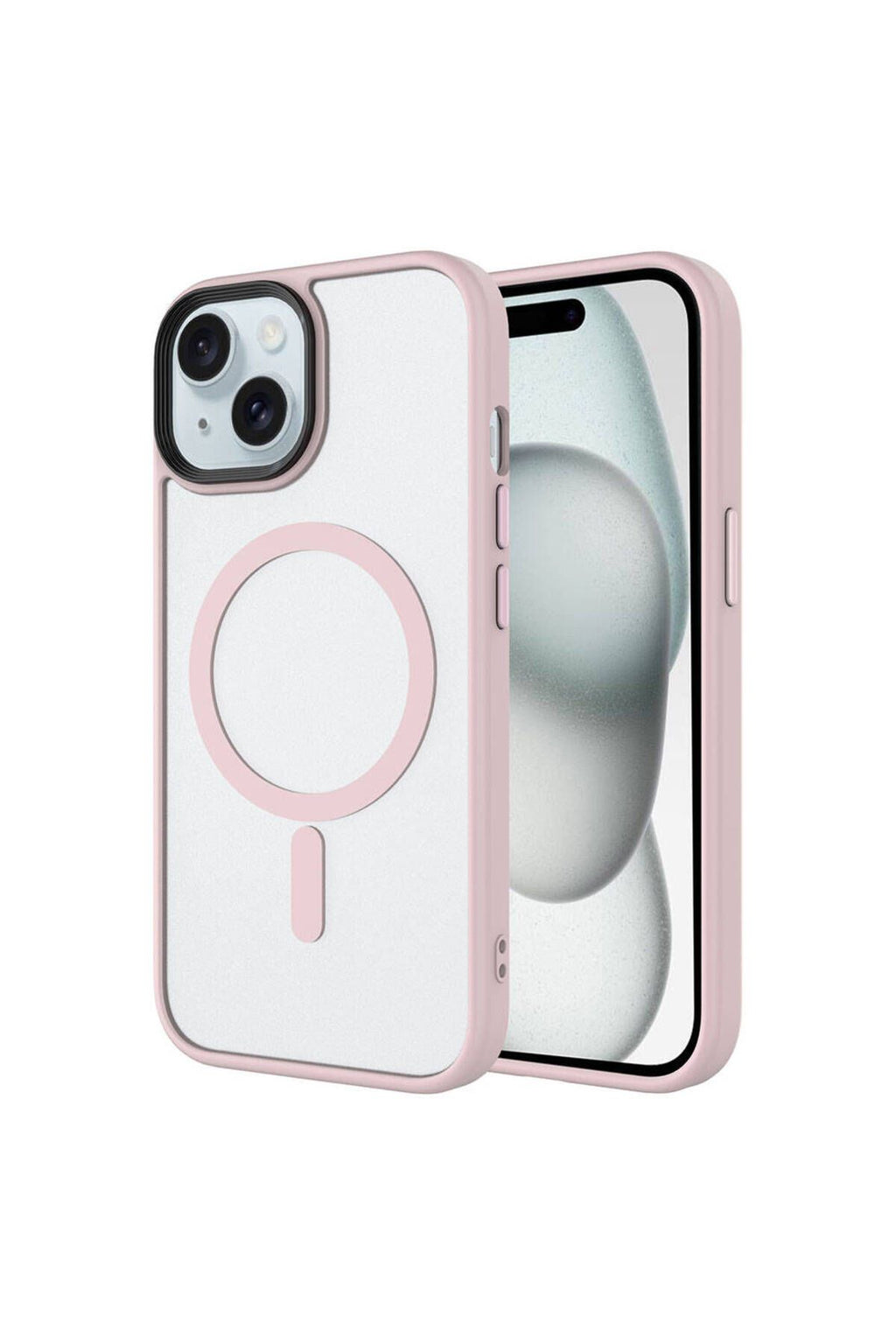 iPhone 15 Pro Uyumlu Mat Arka Yüzey Wireless Şarj Özellikli Zore Flet Magsafe Kılıf-Derin Mor