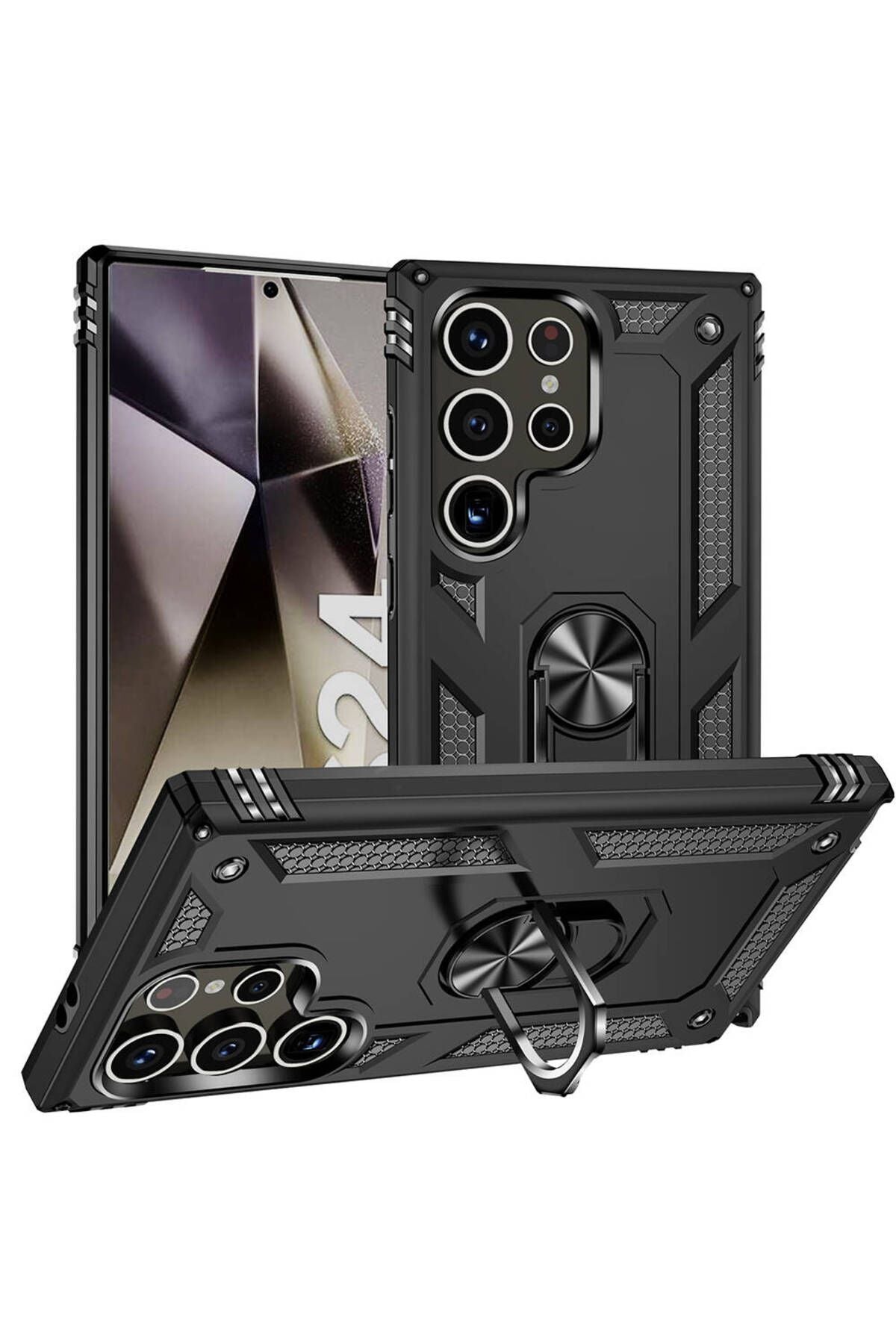 Galaxy S24 Ultra Kılıf Zore Vega Kapak - Siyah