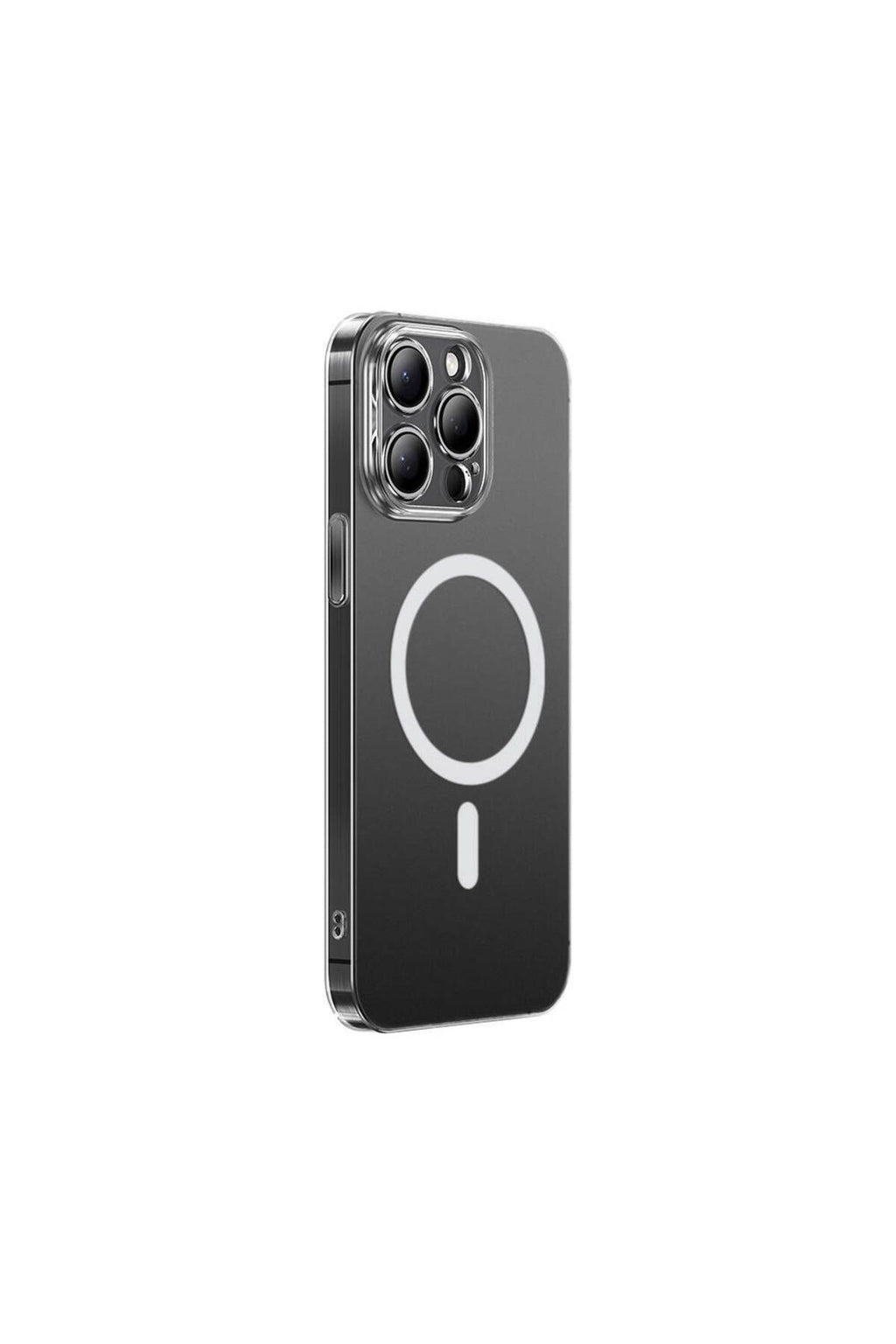 Apple iPhone 15 Pro Kılıf Magsafe Şarj Özellikli Toz Önleyici Zore Helo Kapak-Şeffaf