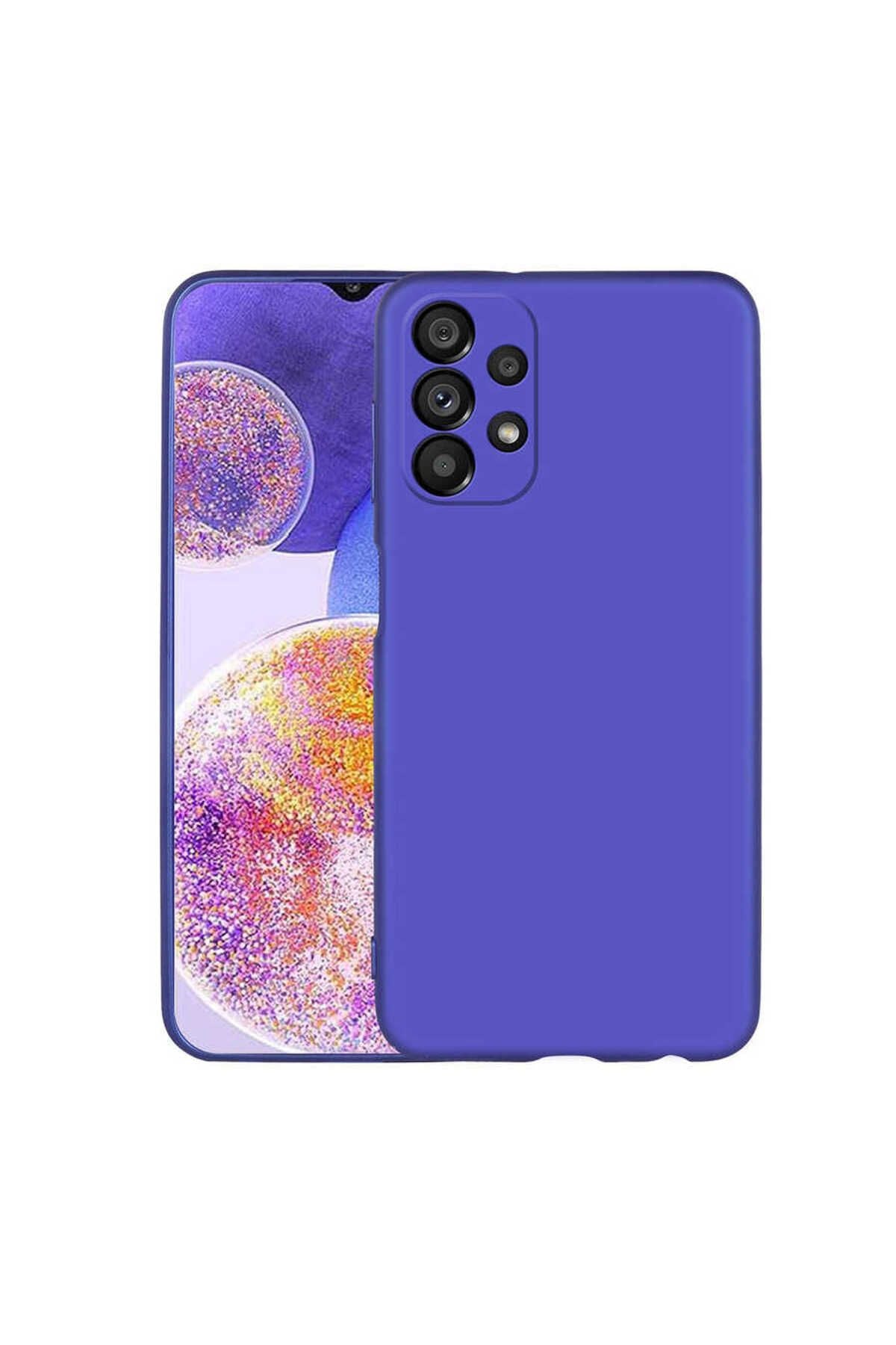 Galaxy A23 Kılıf Zore Premier Silikon Kapak - Saks Mavi