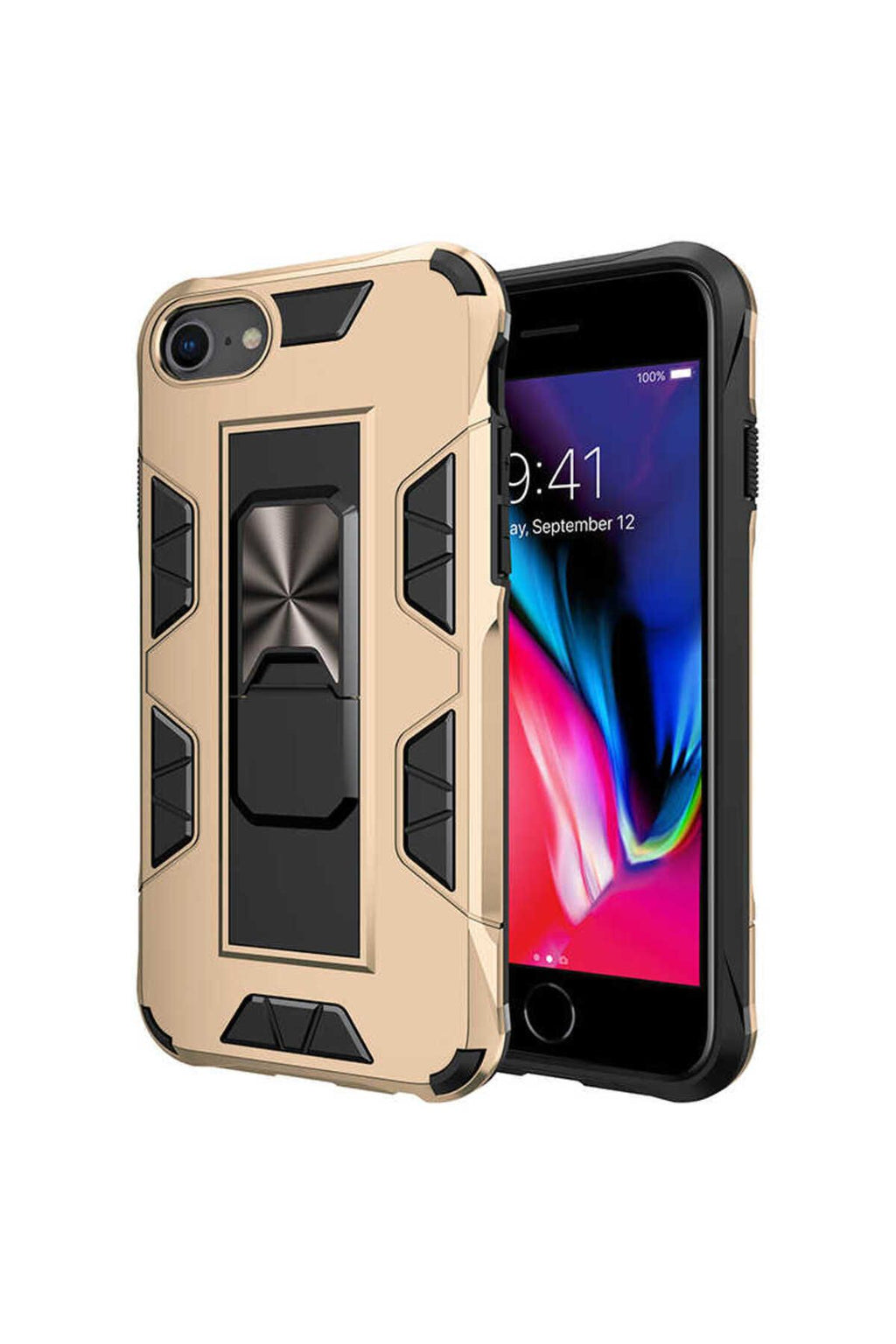 iPhone SE 2022 Kılıf Zore Volve Kapak - Gold