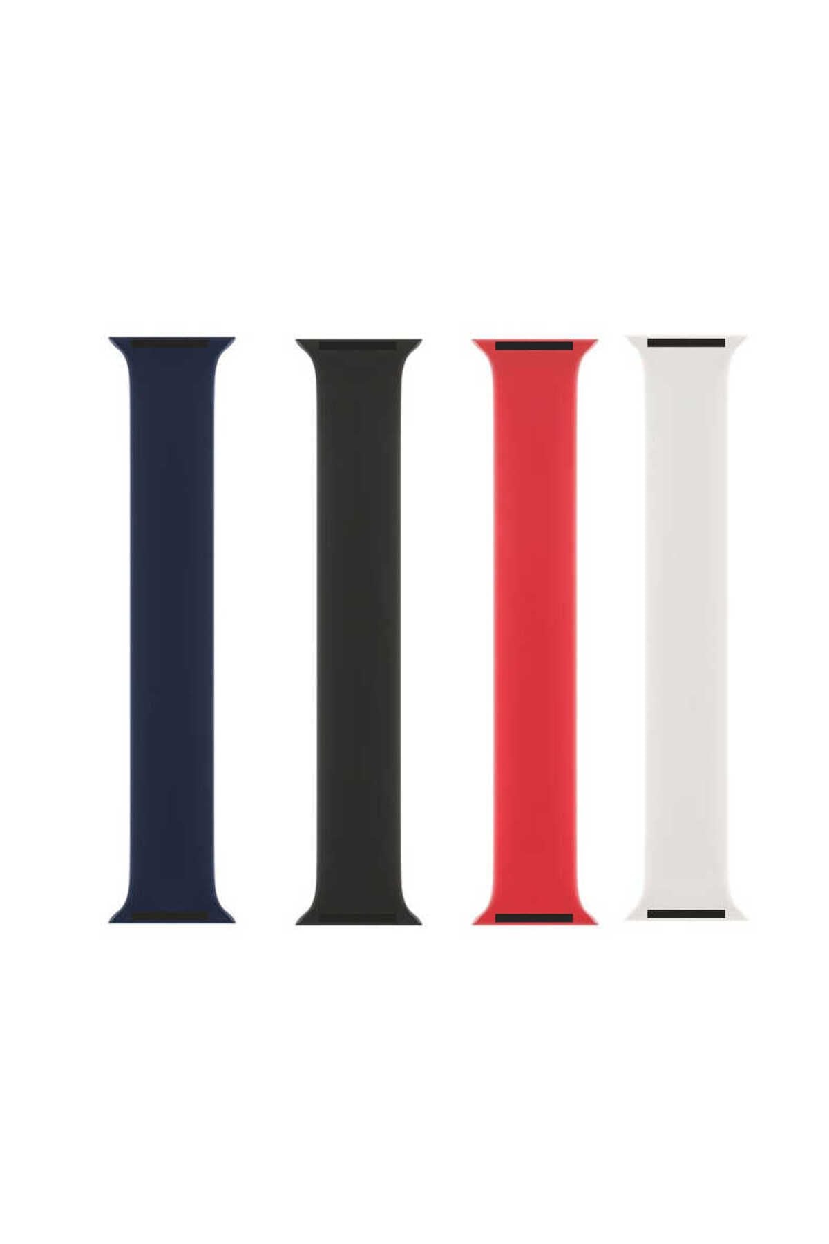 Watch 38mm Uyumlu KRD-31 Solo Loop Medium Zore Kordon-Sarı