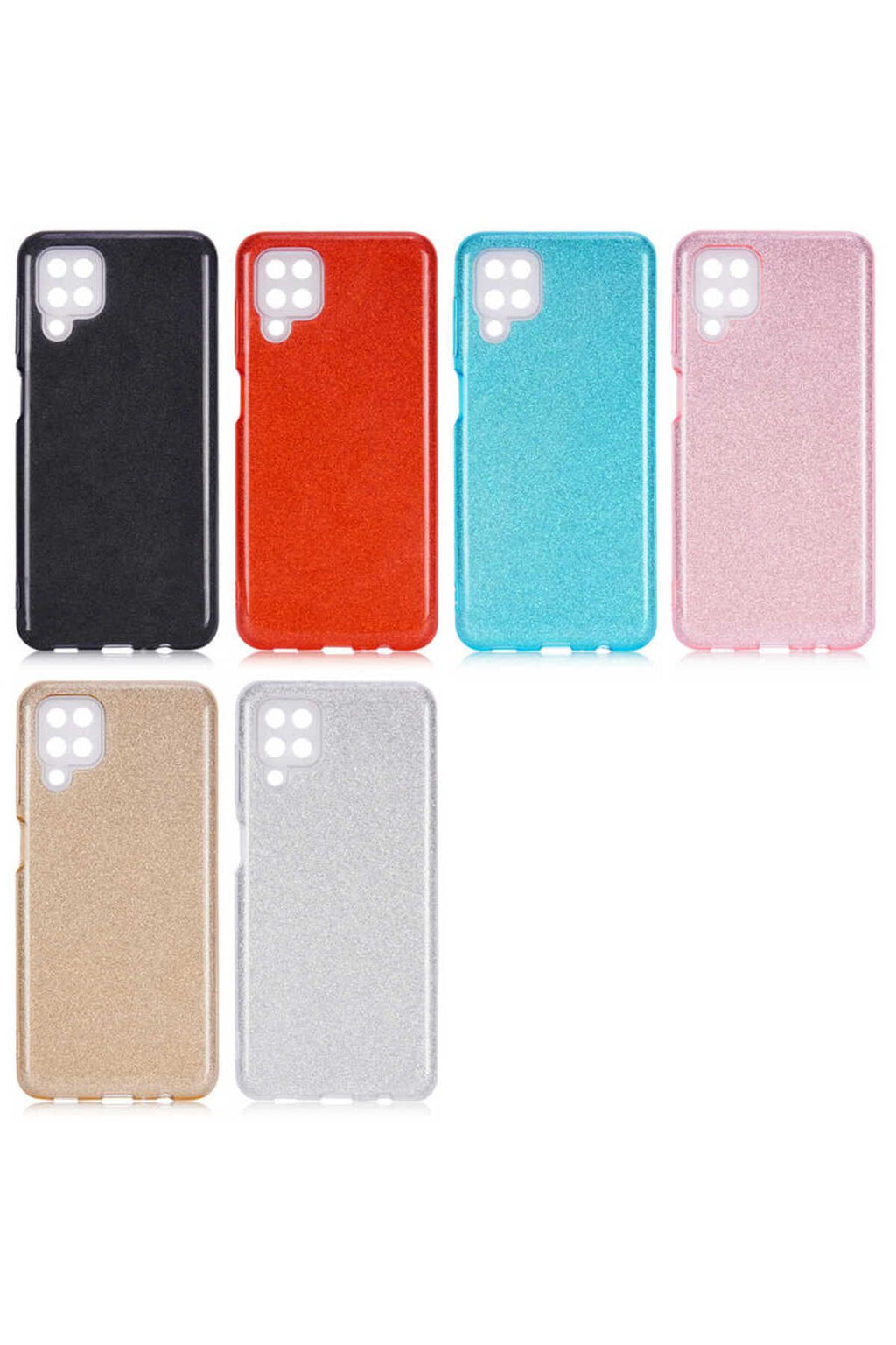 Galaxy A12 Kılıf Zore Shining Silikon - Mavi