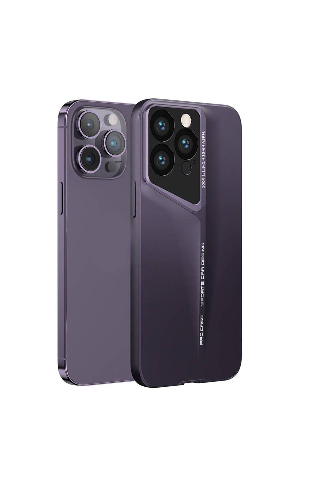 Apple iPhone 14 Pro Kılıf Ultra İnce Kamera Korumalı Sert Rubber Zore Procase Kapak-Derin Mor